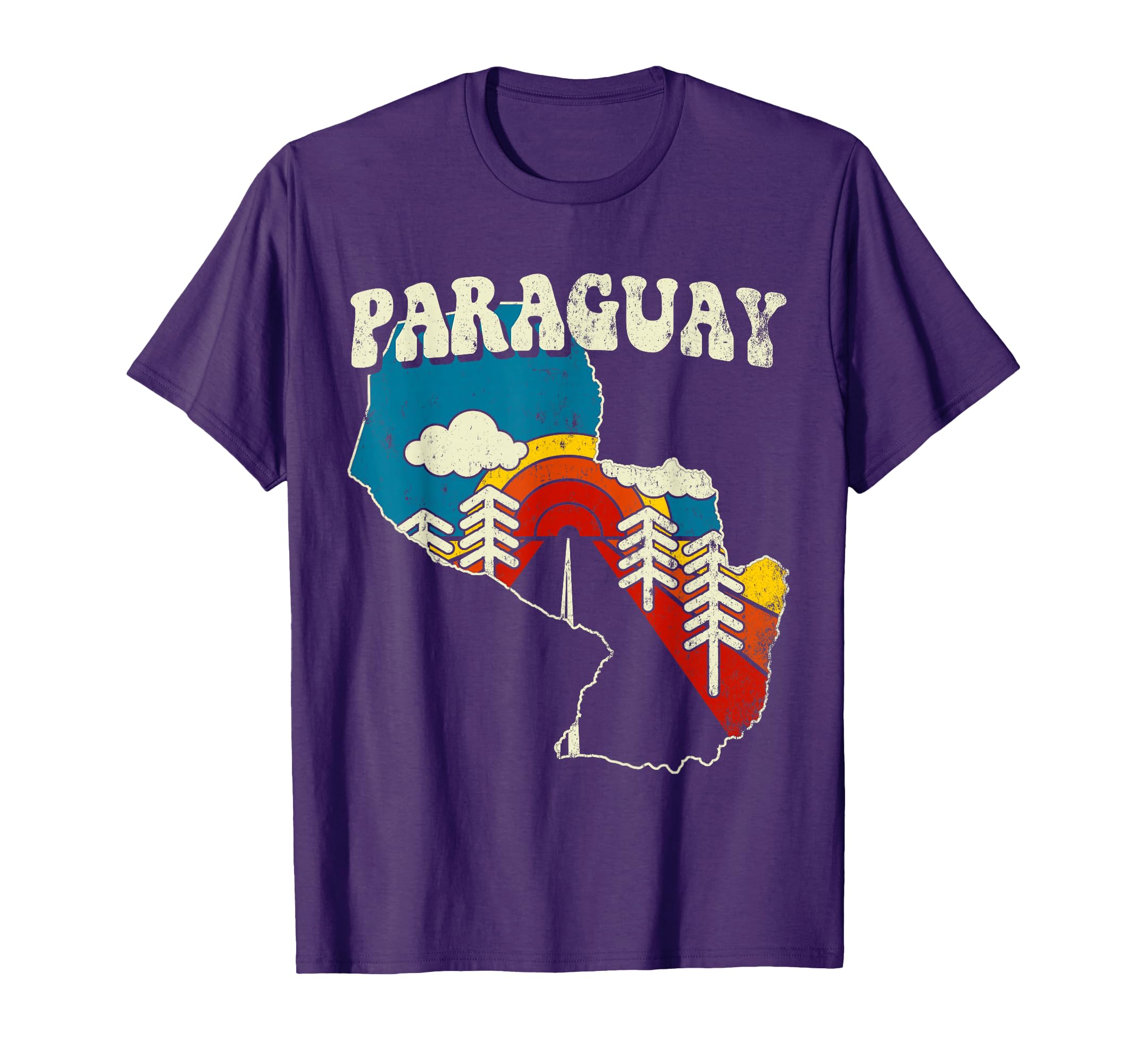 Paraguay Paraguayan Country Rainbow T-Shirt - Trendy Graphic for Adults - T-Shirt, Sweatshirt, Hoodie
