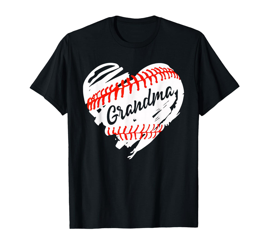 Baseball Heart Baseball Grandma T-Shirt - Aesthetic Graphic for Adults - T-Shirt, Sweatshirt, Hoodie