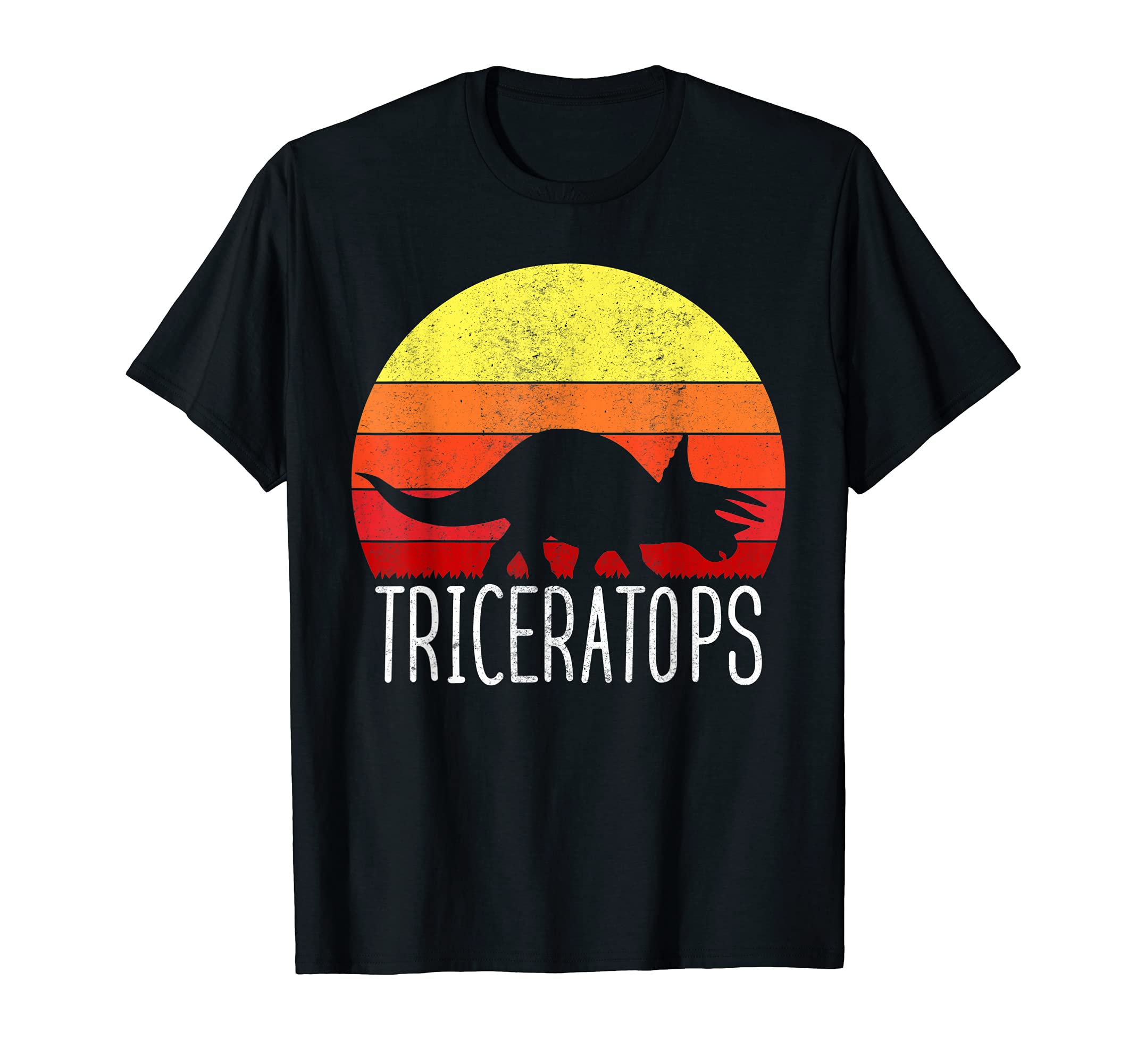 Triceratops Sunset Dinosaur T-Shirt - Trendy Graphic for Adults - T-Shirt, Sweatshirt, Hoodie