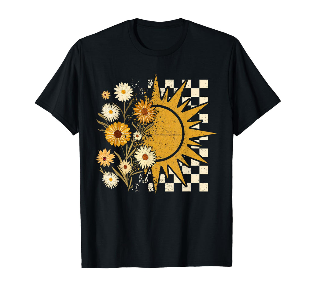 Boho Floral Fall Sun Thanksgiving Autumn T-Shirt - Novelty Apparel Unisex - T-Shirt, Sweatshirt, Hoodie