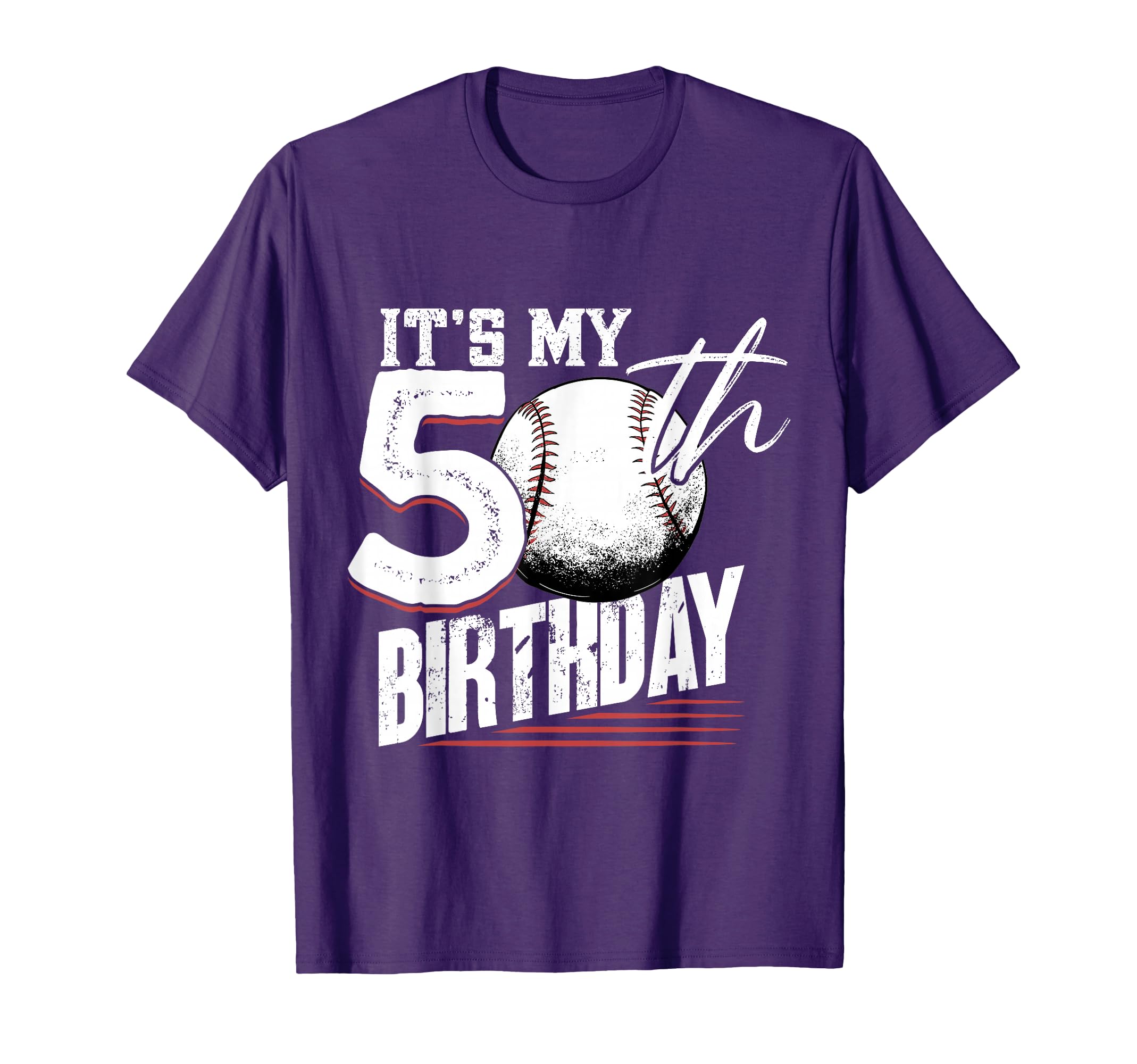50 Years Old Baseball 50Th Birthday T-Shirt - Aesthetic Graphic Men Women - T-Shirt, Sweatshirt, Hoodie