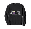 Womens Funny Camera Heartbeat Sweatshirt - Casual Everyday Wear Unisex - T-Shirt, Sweatshirt, Hoodie