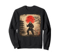 Bigfoot Samurai Ninja Stance Sweatshirt - Aesthetic Graphic Men Women - T-Shirt, Sweatshirt, Hoodie