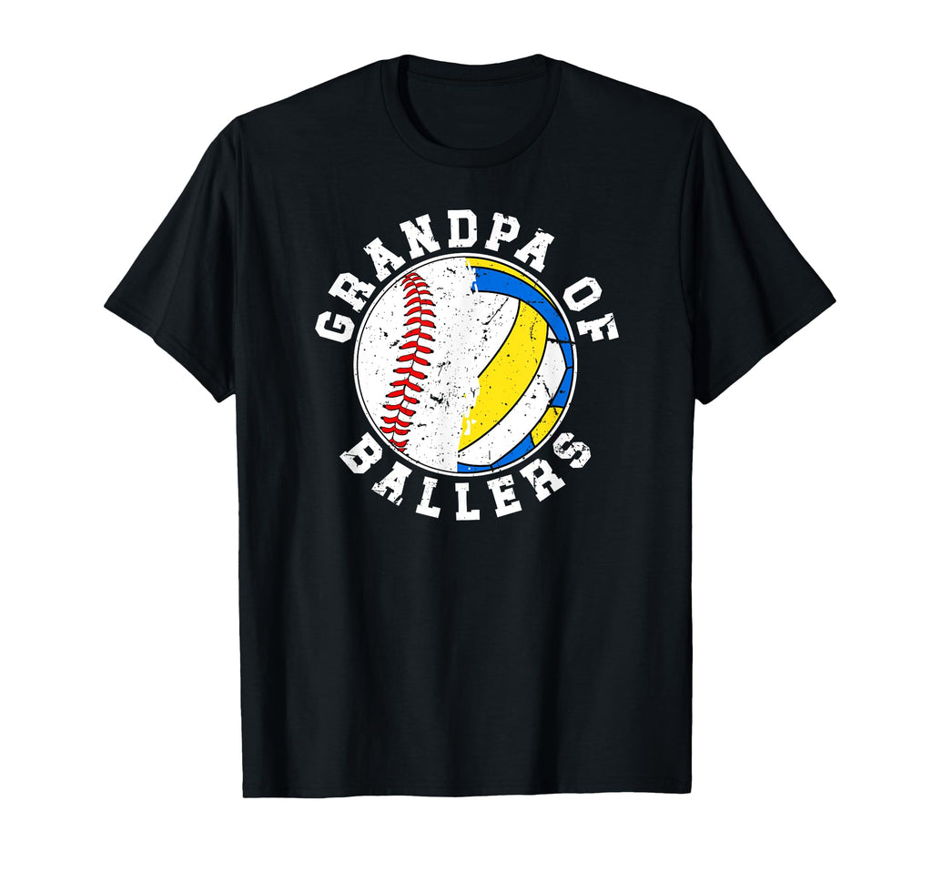 Grandpa Ballers Proud Baseball T-Shirt - Casual Everyday Wear Men Women - T-Shirt, Sweatshirt, Hoodie