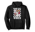 Game Day Vibes Coquette Bow Baseball Mom Hoodie - Graphic Print Men Women - T-Shirt, Sweatshirt, Hoodie