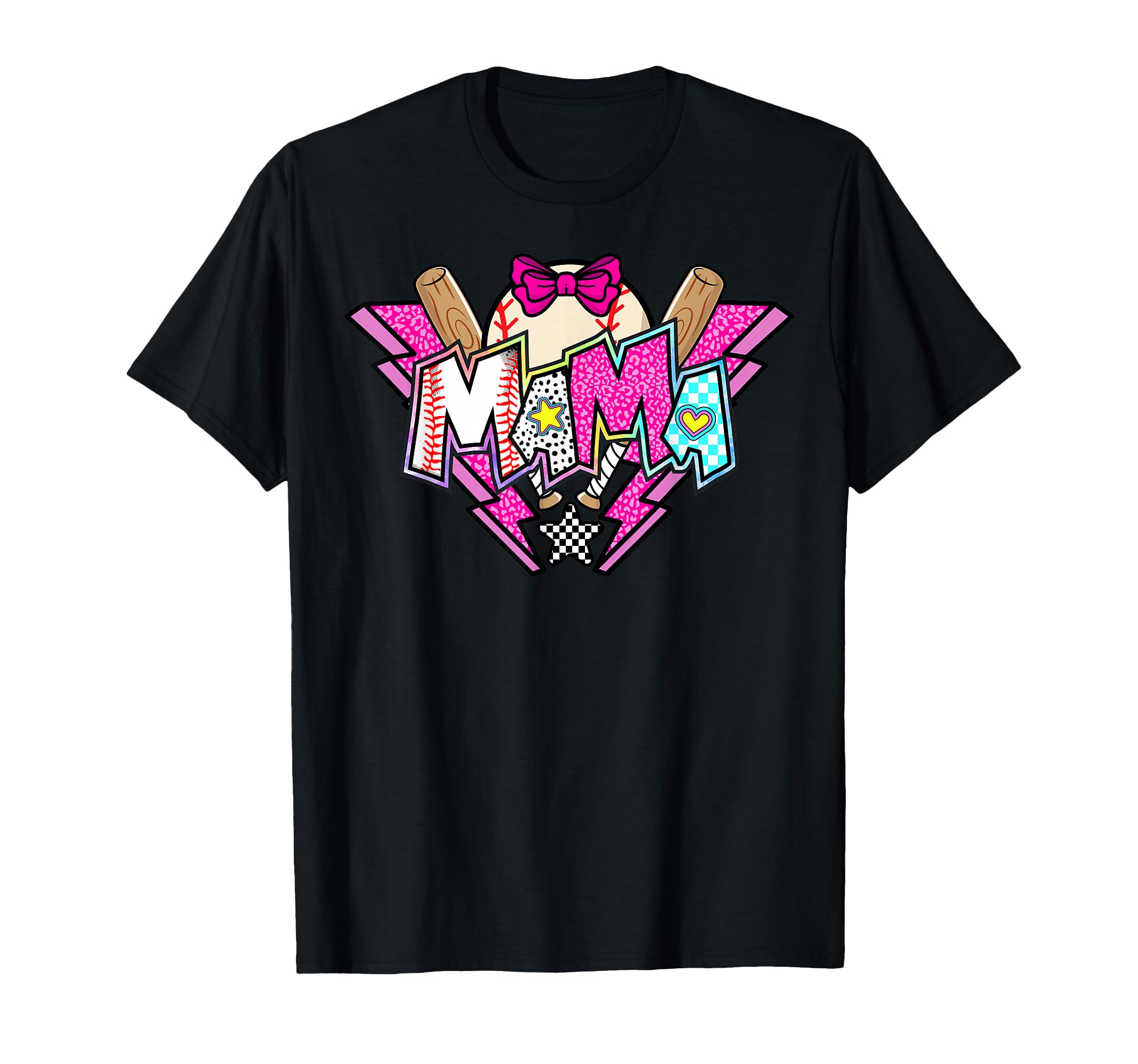 Baseball Mama Coquette Bow T-Shirt - Casual Everyday Wear Men Women - T-Shirt, Sweatshirt, Hoodie