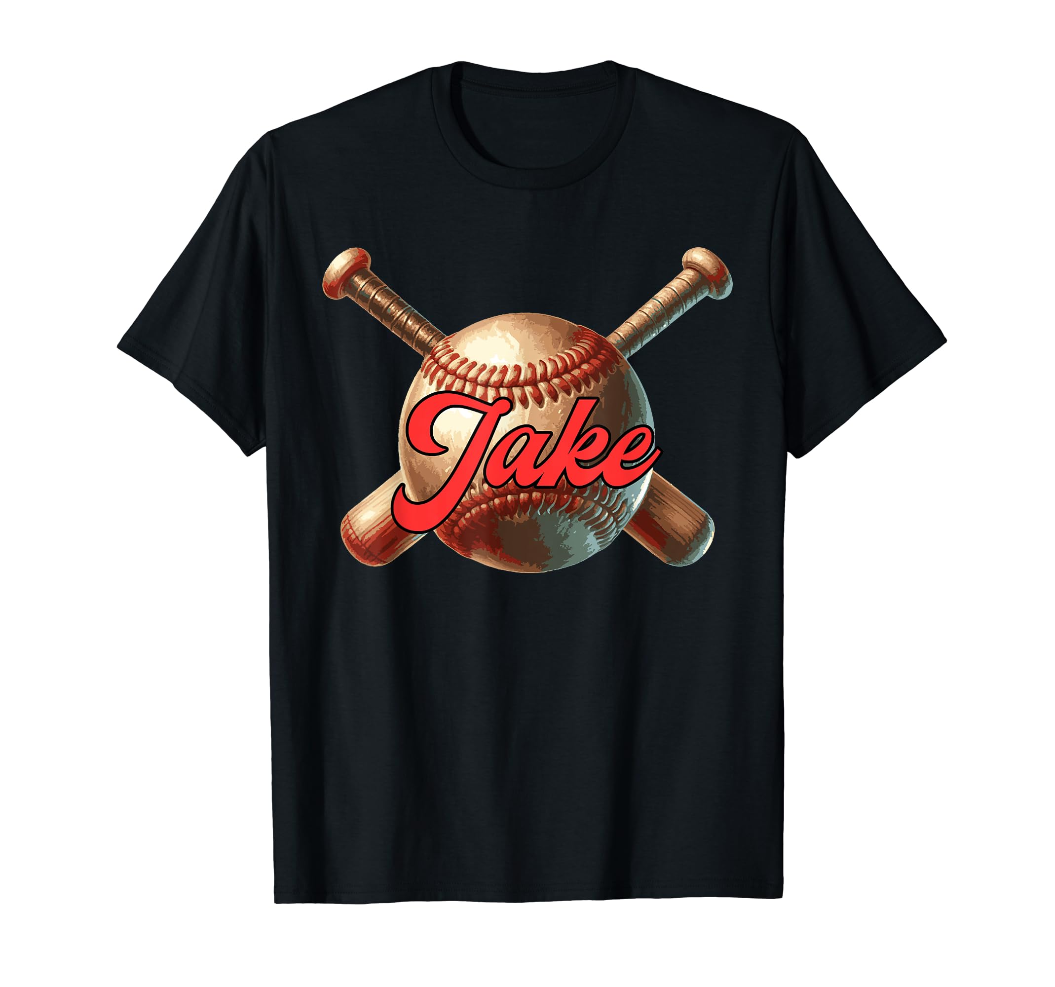 Jake Personalized Name Baseball Sports Sweatshirt - Graphic Print Unisex - T-Shirt, Sweatshirt, Hoodie