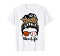 Mom Life Messy Bun Hair Funny Baseball T-Shirt - Novelty Apparel Unisex - T-Shirt, Sweatshirt, Hoodie