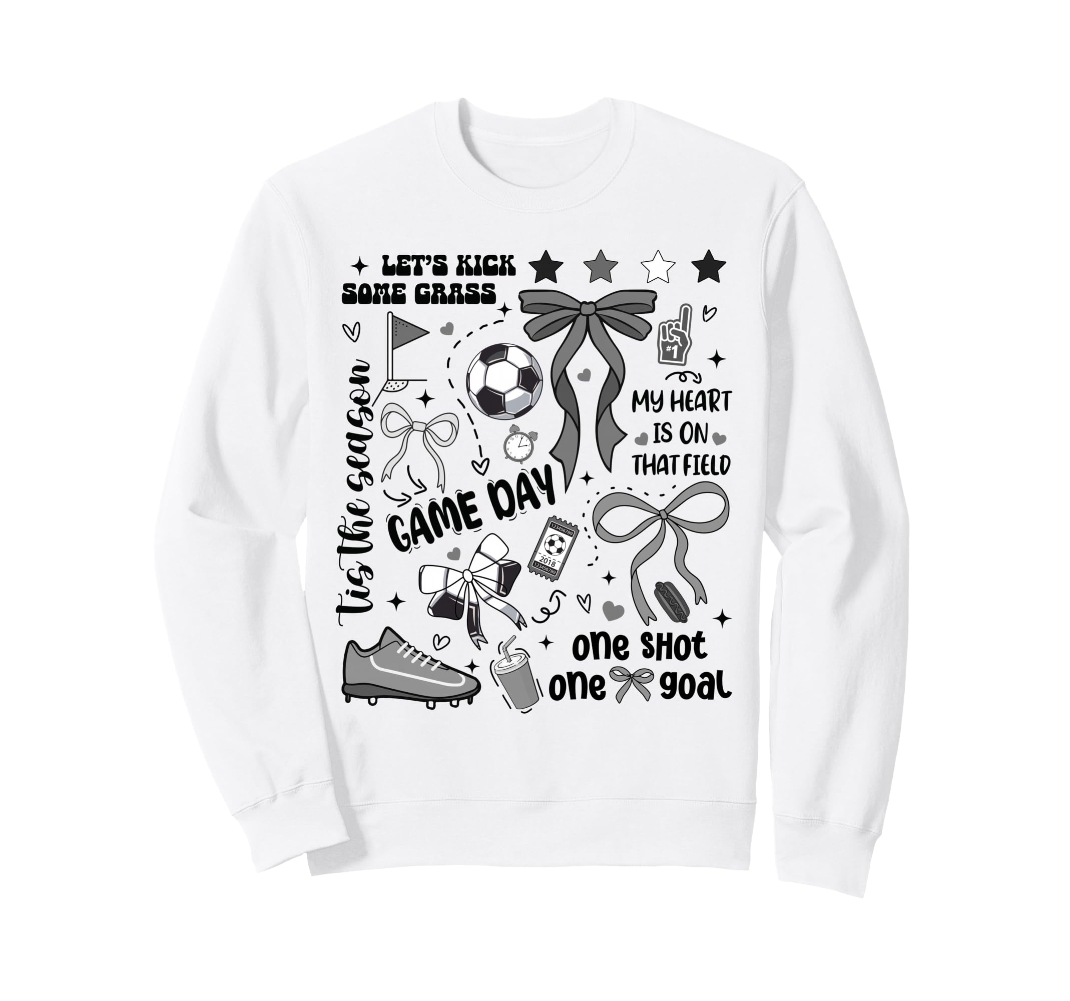 Soccer Streetwear Preppy Soccer Sweatshirt - Custom Art Print for Adults - T-Shirt, Sweatshirt, Hoodie
