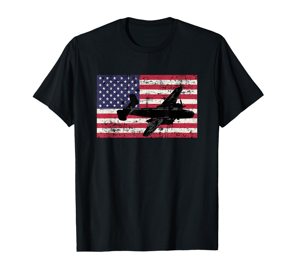 Patriotic B 25 Mitchell American T-Shirt - Fun Novelty Design for Adults - T-Shirt, Sweatshirt, Hoodie