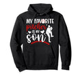 My Favorite Baseball Pitcher Mom Baseball Hoodie - Graphic Print Men Women - T-Shirt, Sweatshirt, Hoodie