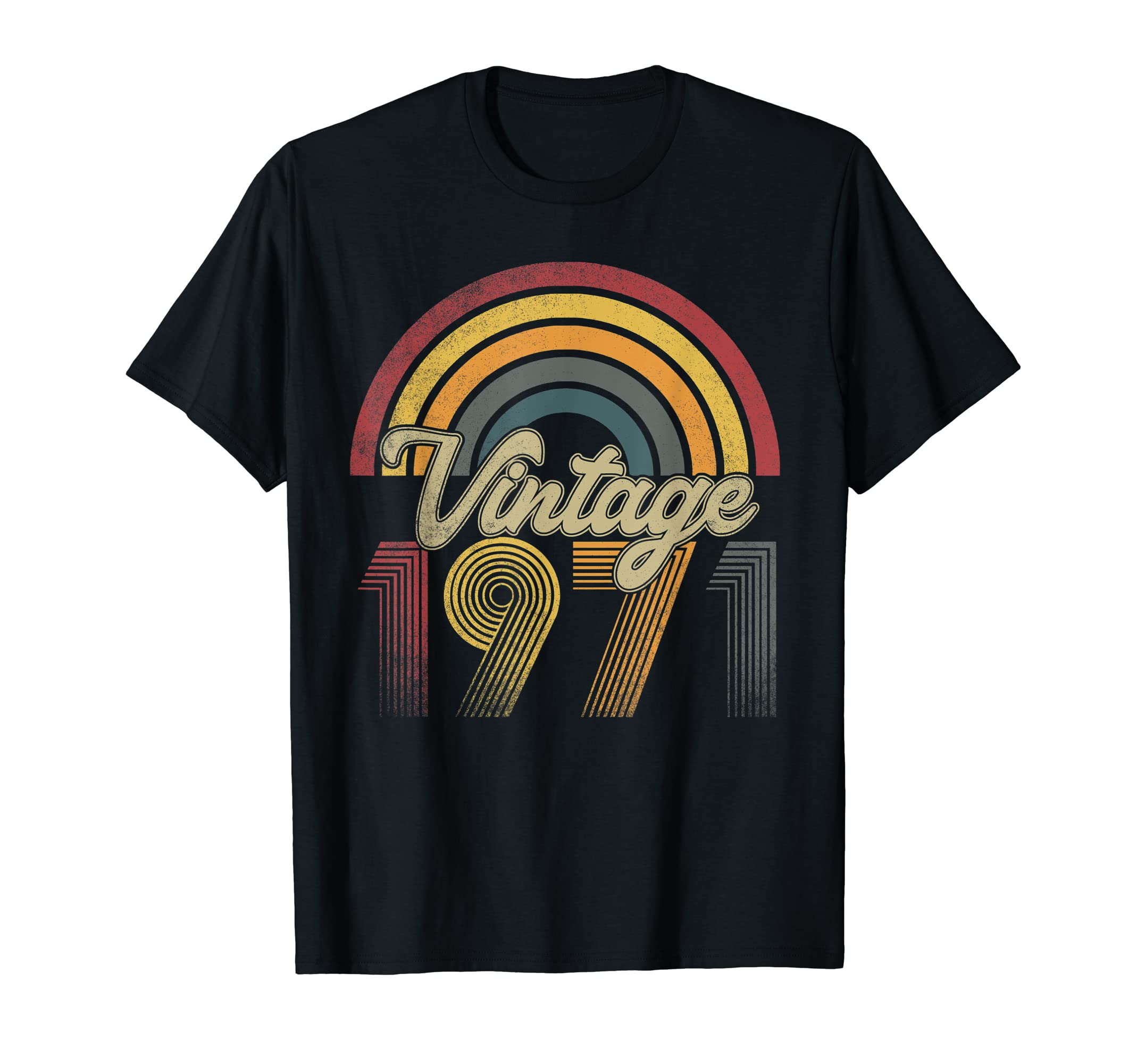 1971 52Nd Birthday Rainbow T-Shirt - Aesthetic Graphic for Adults - T-Shirt, Sweatshirt, Hoodie