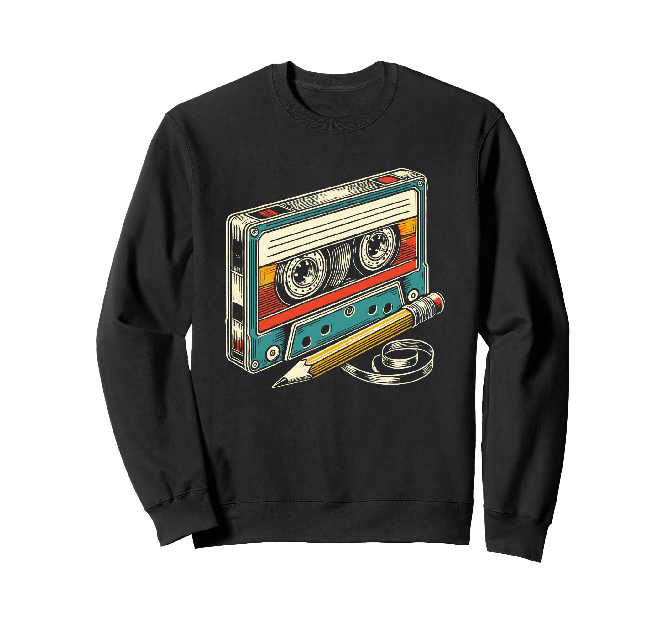 Cassette Tape Pencil Sweatshirt - Streetwear Style Men Women - T-Shirt, Sweatshirt, Hoodie
