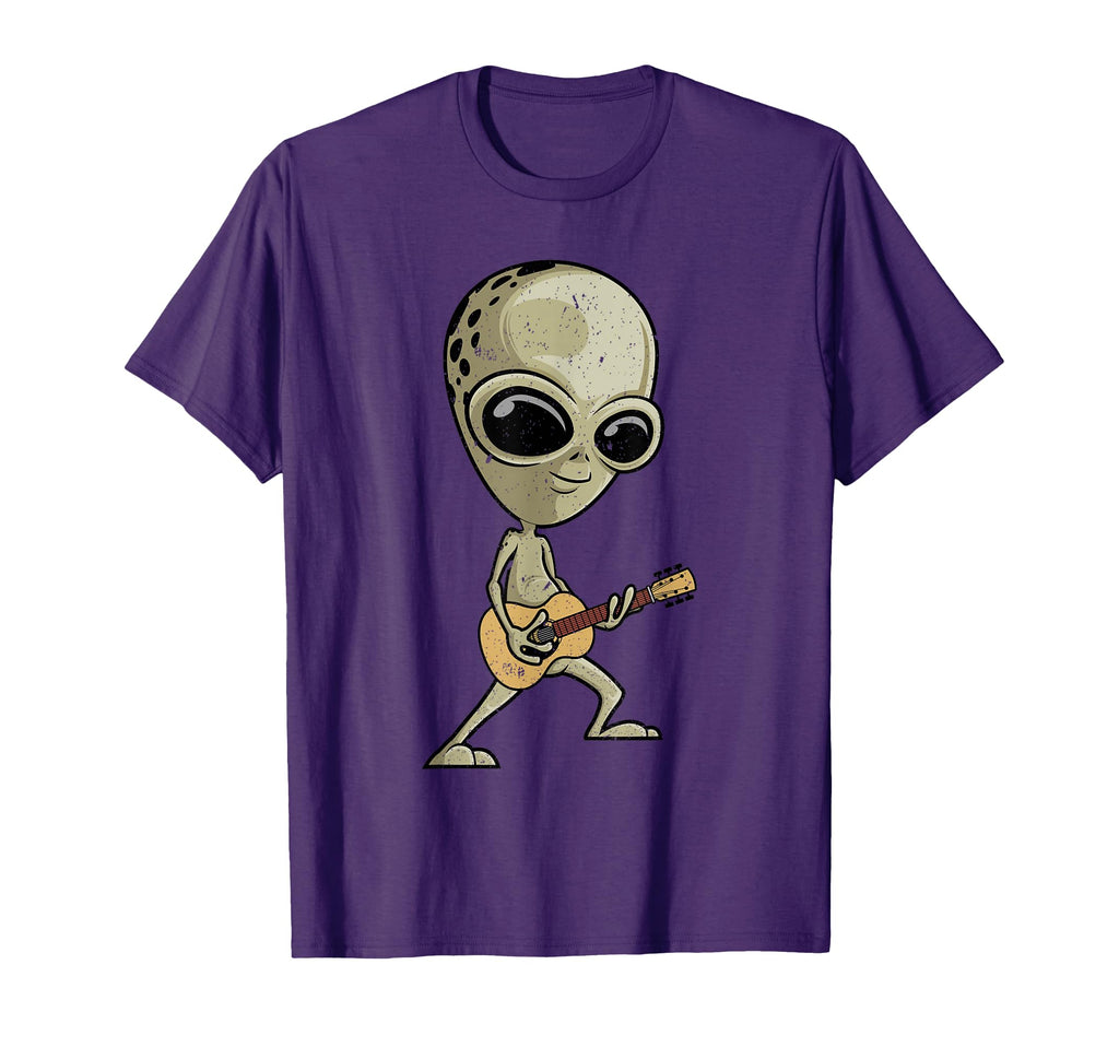 Alien Guitarist Ufo Guitar Player T-Shirt - Fun Novelty Design for Adults - T-Shirt, Sweatshirt, Hoodie