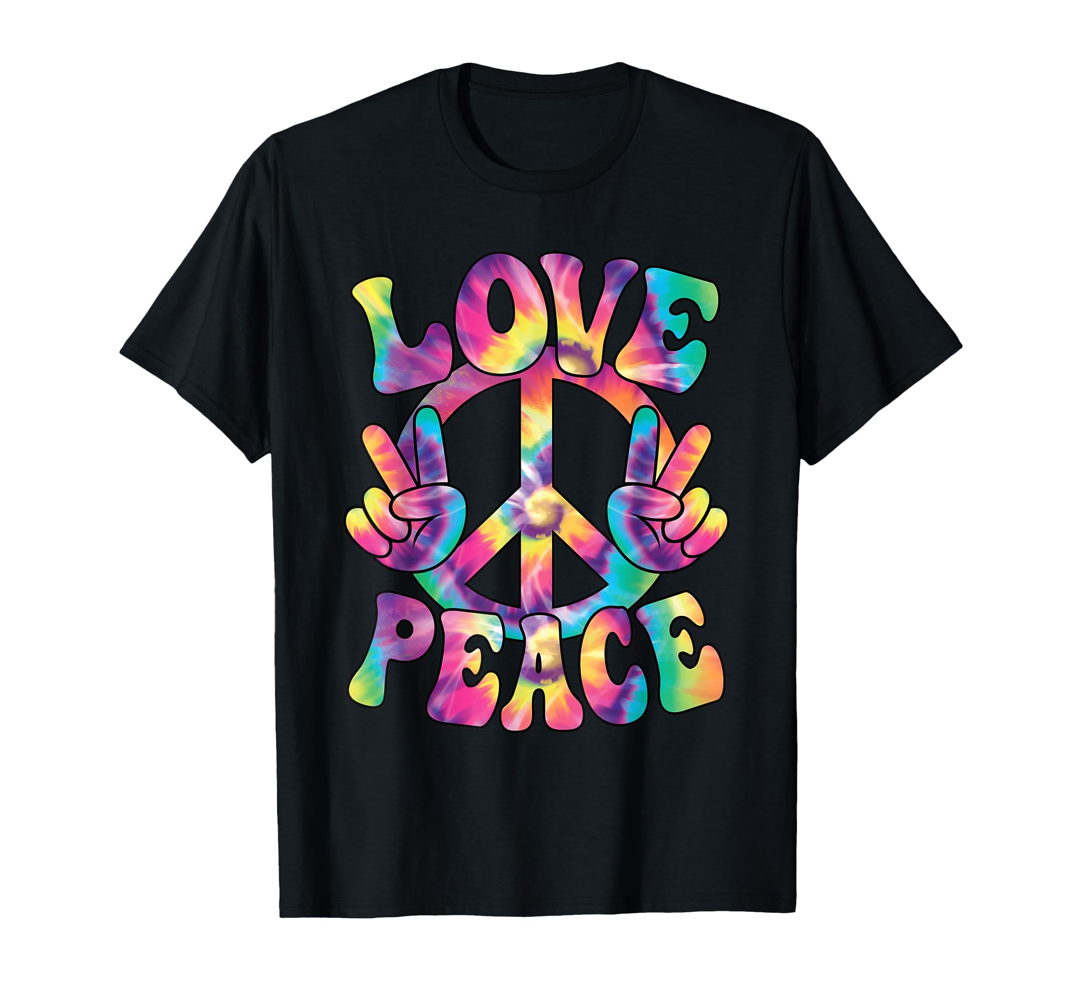 Love Peace Sign 60S 70S Outfit Hippie T-Shirt - Trendy Graphic Men Women - T-Shirt, Sweatshirt, Hoodie