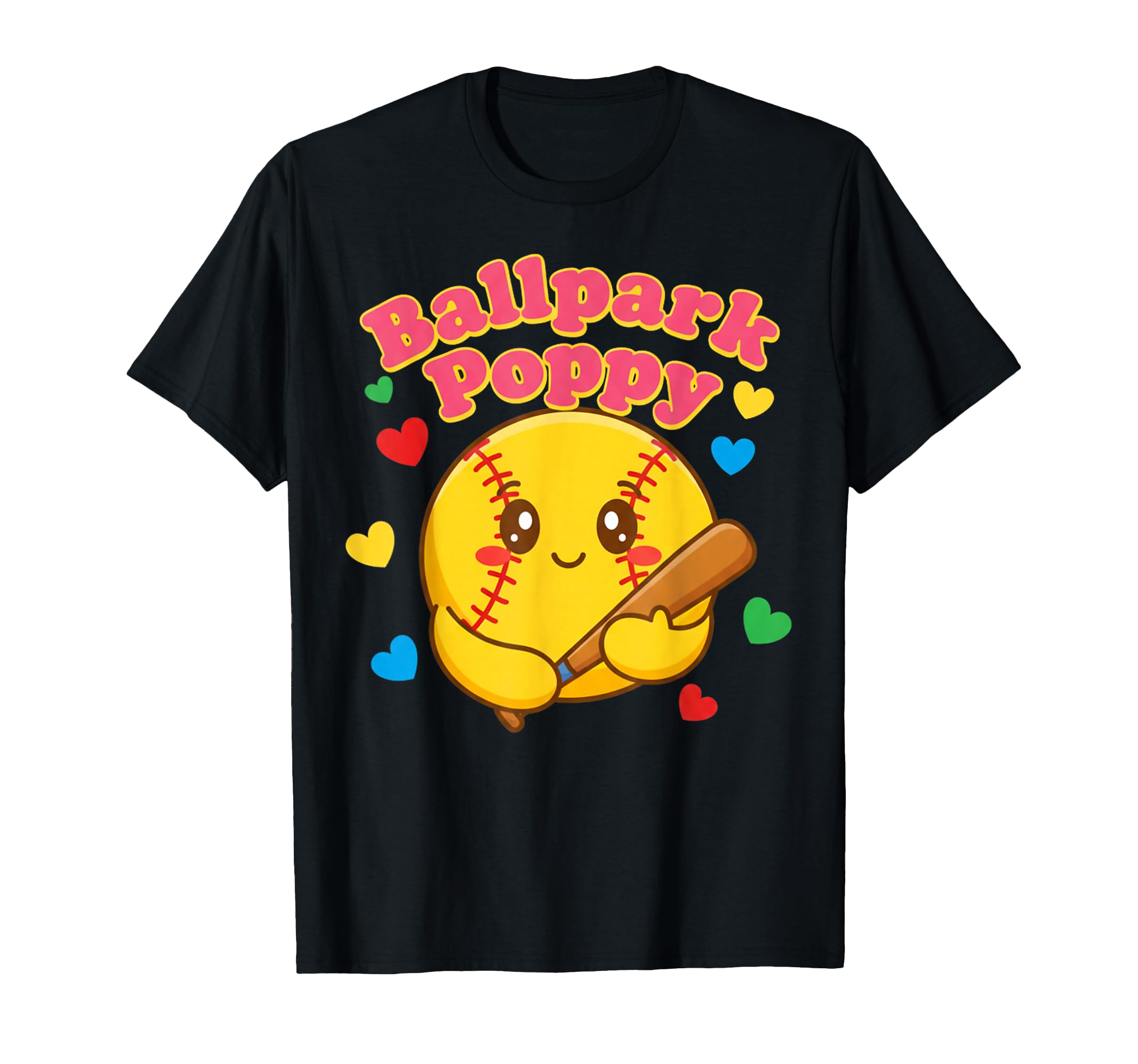 Ballpark Poppy Softball And Baseball T-Shirt - Streetwear Style Unisex - T-Shirt, Sweatshirt, Hoodie
