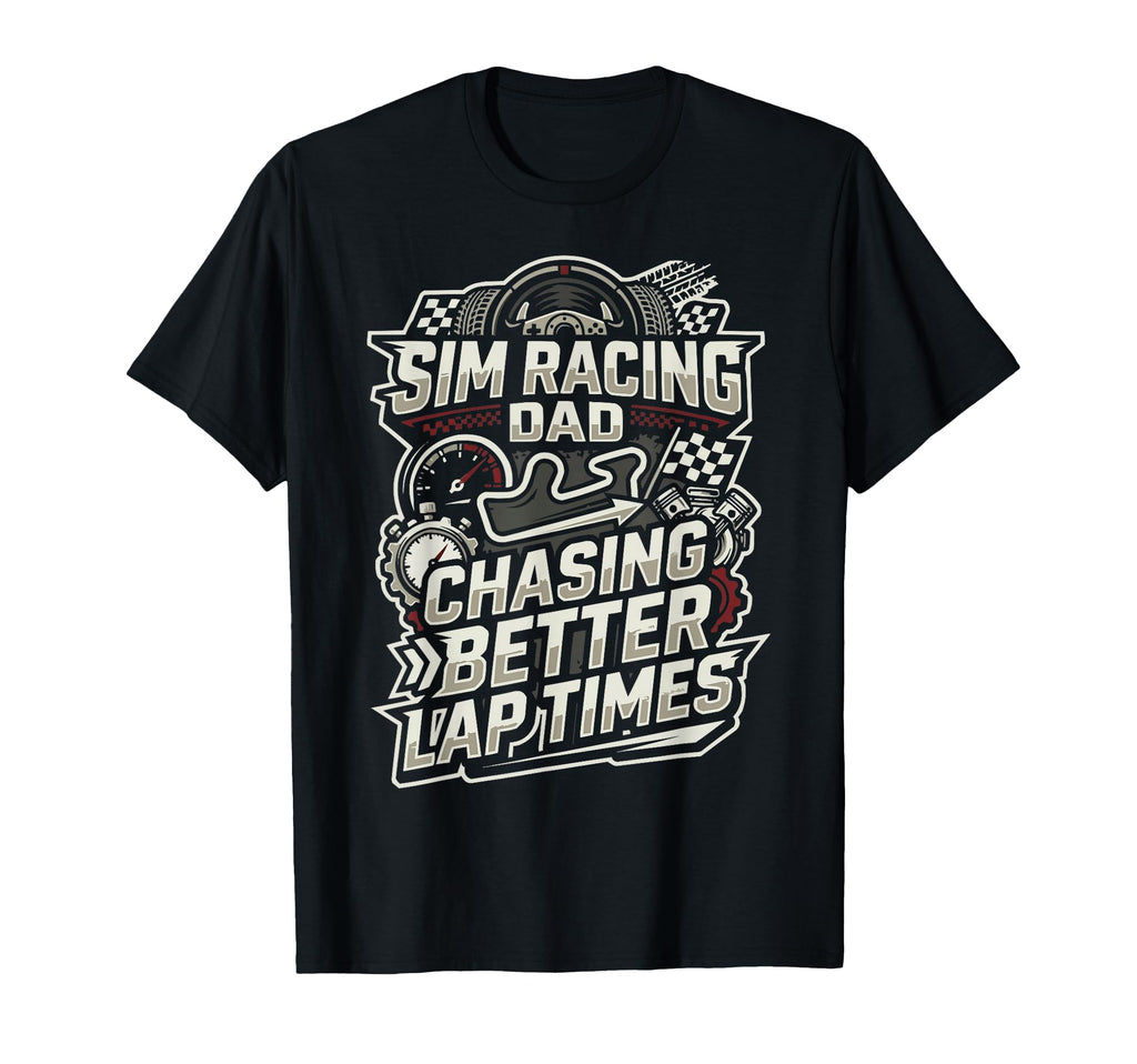 Sim Racing Dad Virtual Racing Game T-Shirt - Custom Art Print for Adults - T-Shirt, Sweatshirt, Hoodie