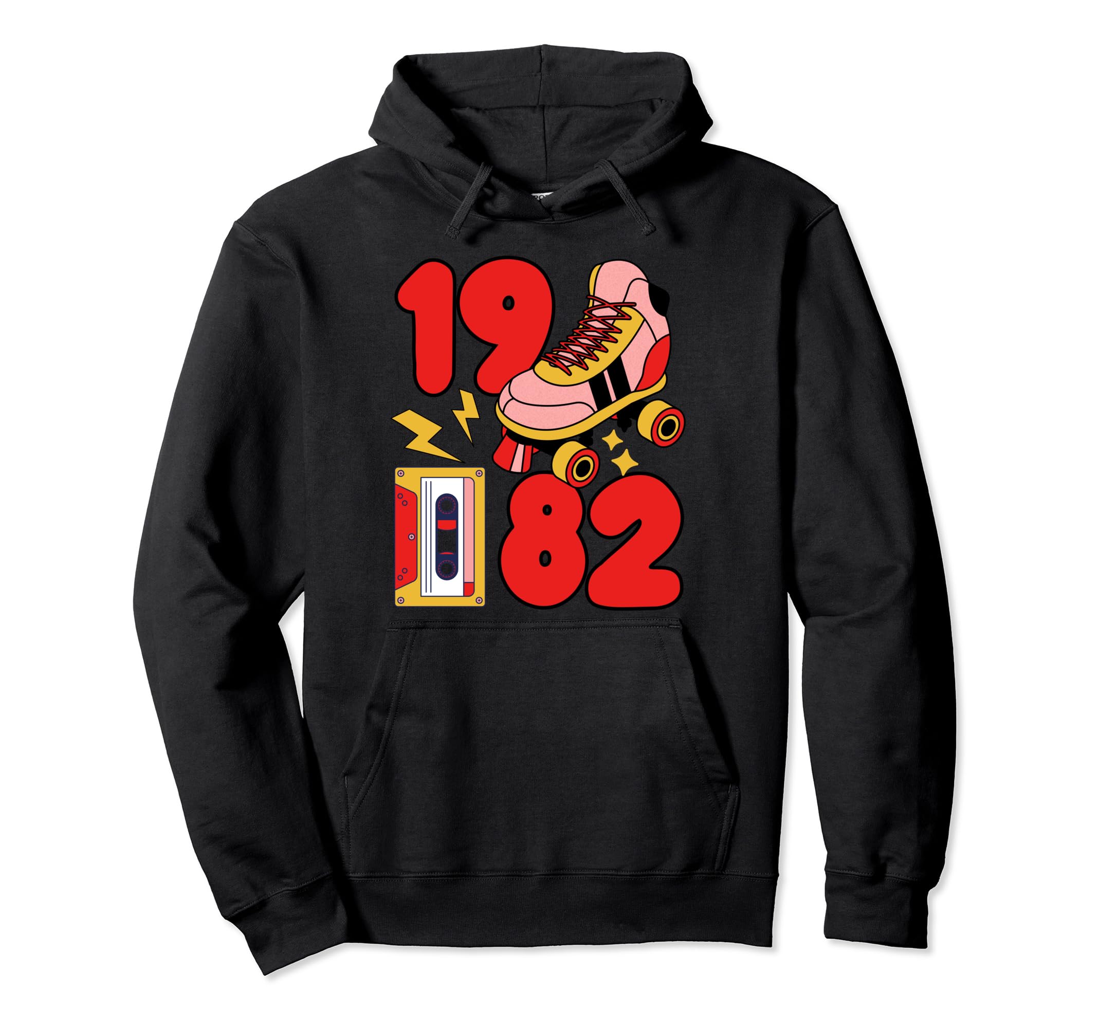 80S Vibes Mixed Tapes Roller Skates Hoodie - Casual Everyday Wear Unisex - T-Shirt, Sweatshirt, Hoodie
