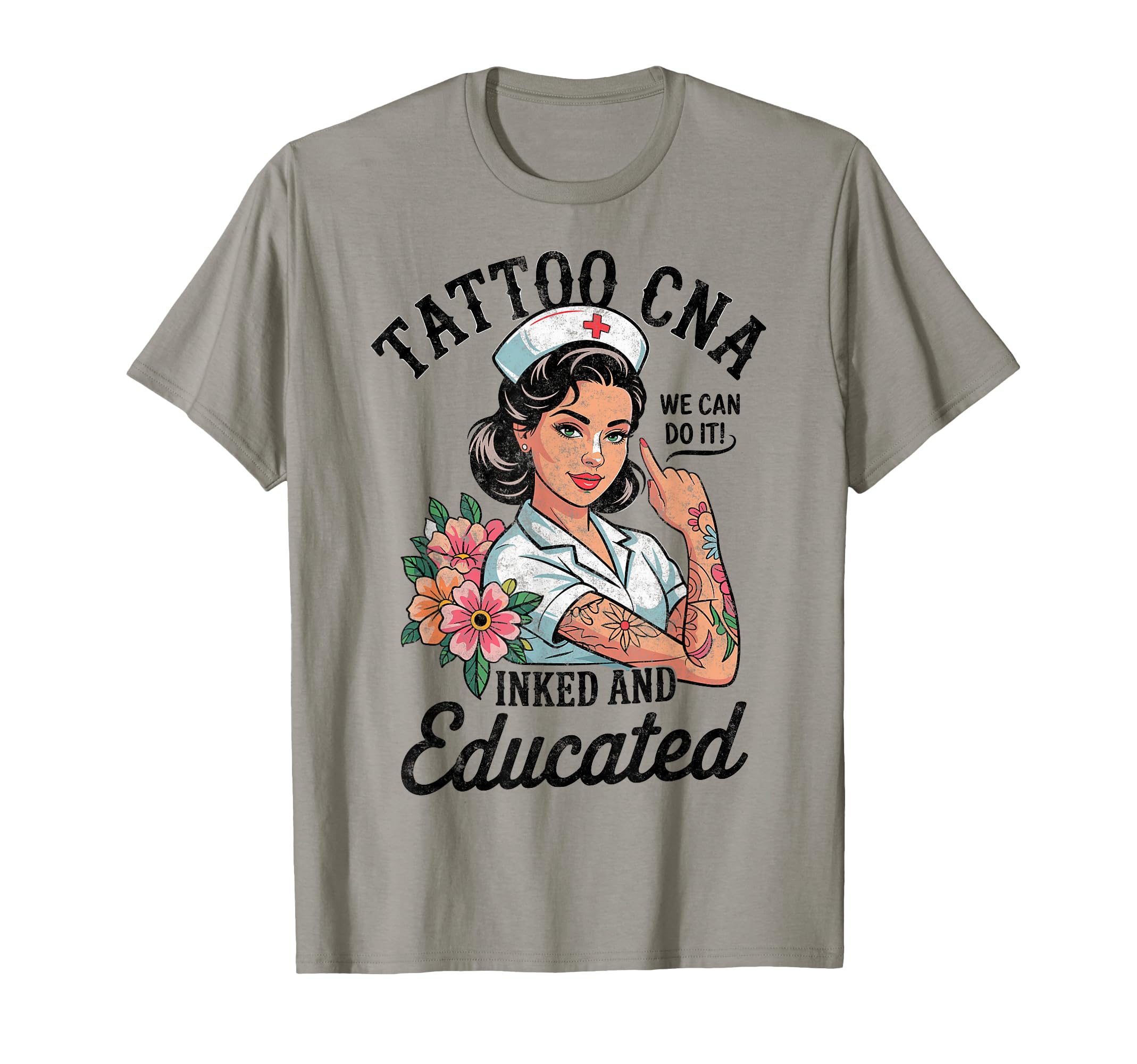 American Tattoo Cna Nurse Tattooed Inked T-Shirt - Trendy Graphic Unisex - T-Shirt, Sweatshirt, Hoodie