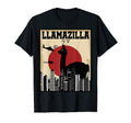 Funny Llama Llamazilla Japan Japanese T-Shirt - Minimalist Print Men Women - T-Shirt, Sweatshirt, Hoodie