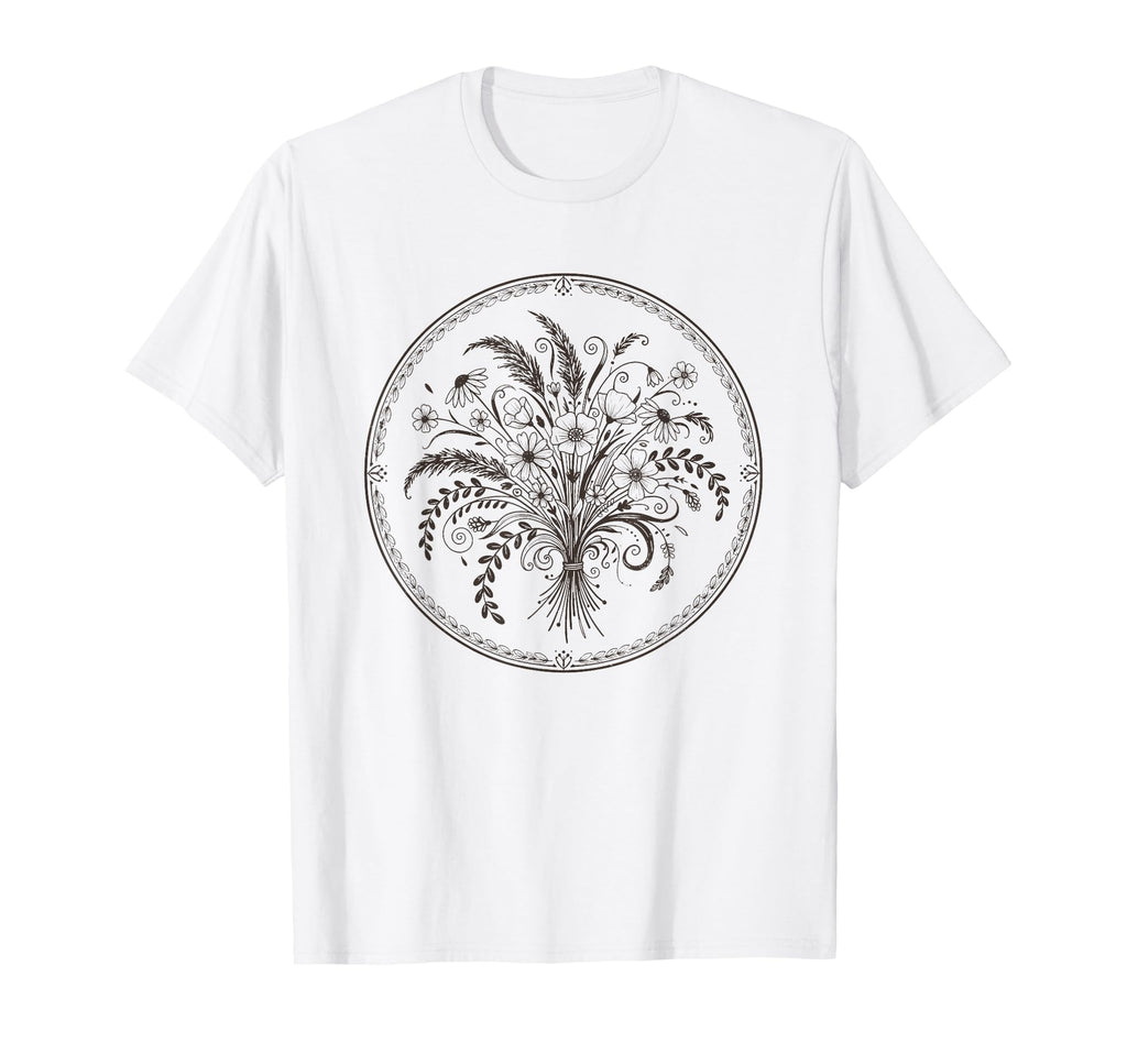 Boho Wildflowers Watercolor Floral T-Shirt - Aesthetic Graphic Men Women - T-Shirt, Sweatshirt, Hoodie