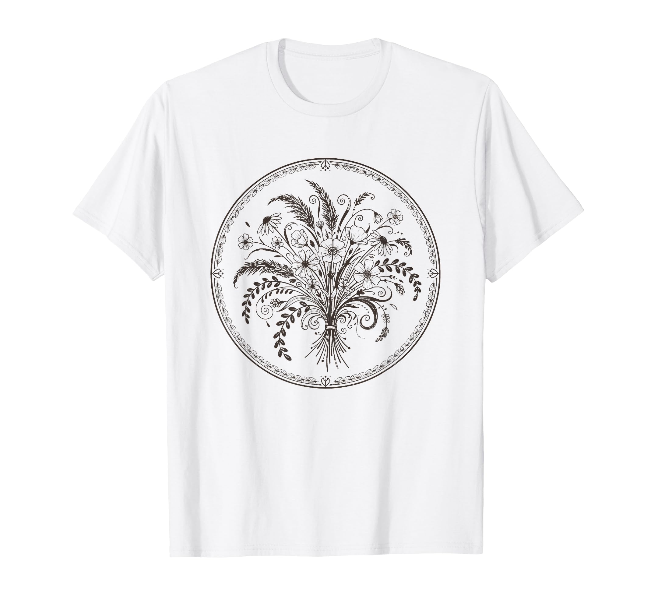 Boho Wildflowers Watercolor Floral T-Shirt - Aesthetic Graphic Men Women - T-Shirt, Sweatshirt, Hoodie