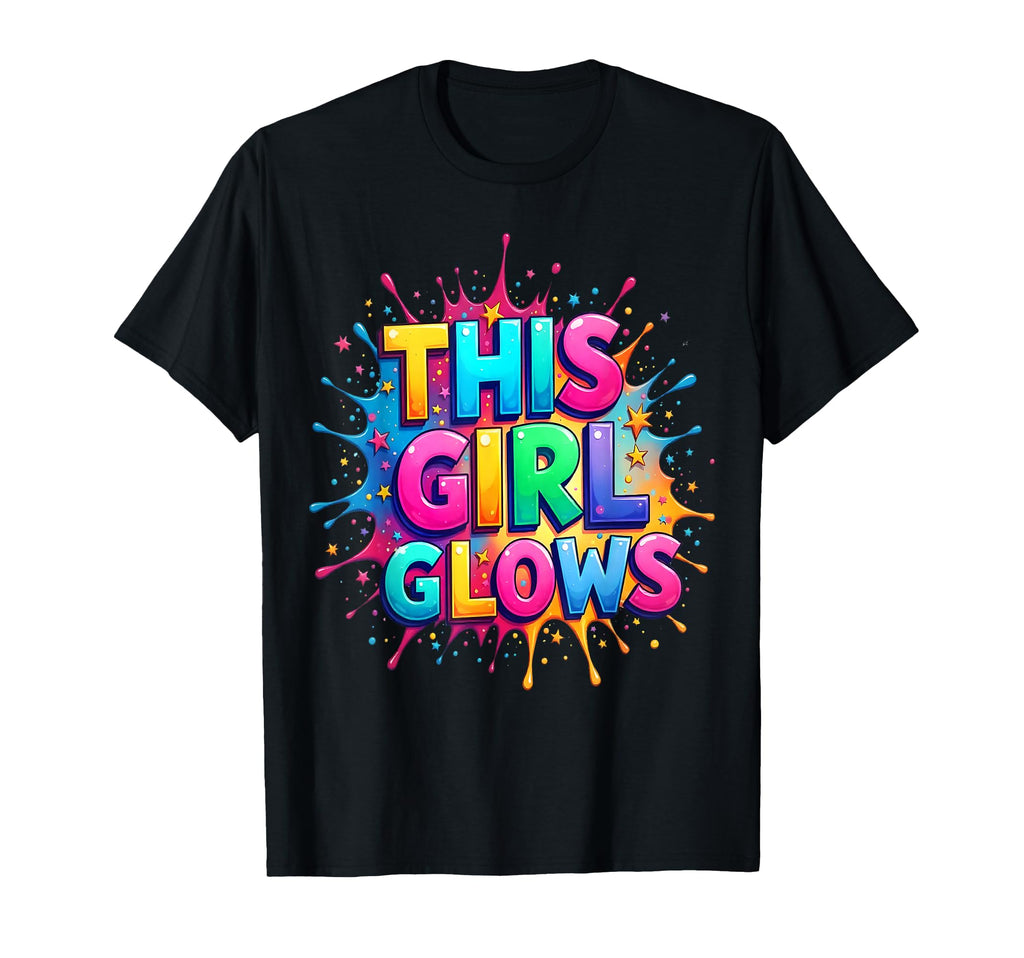 This Glows Colorful 90S 80S Rainbow T-Shirt - Trendy Graphic Men Women - T-Shirt, Sweatshirt, Hoodie