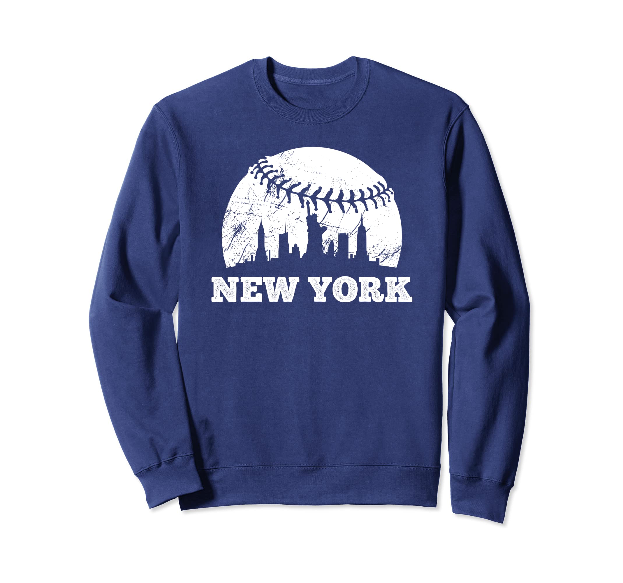 Distressed New York City Skyline Sweatshirt - Unique Graphic Men Women - T-Shirt, Sweatshirt, Hoodie