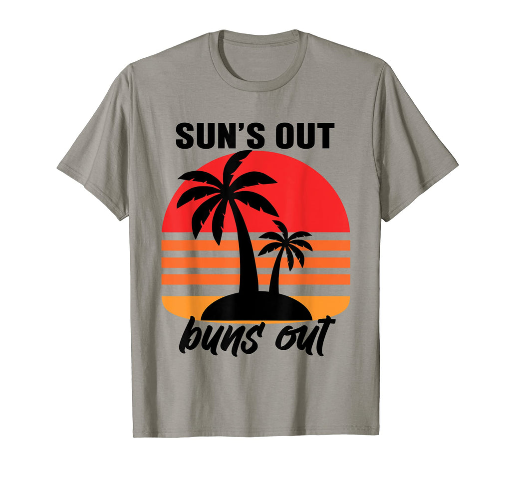 Suns Out Buns Out Palm Tree Summer Tees T-Shirt - Trendy Graphic Men Women - T-Shirt, Sweatshirt, Hoodie