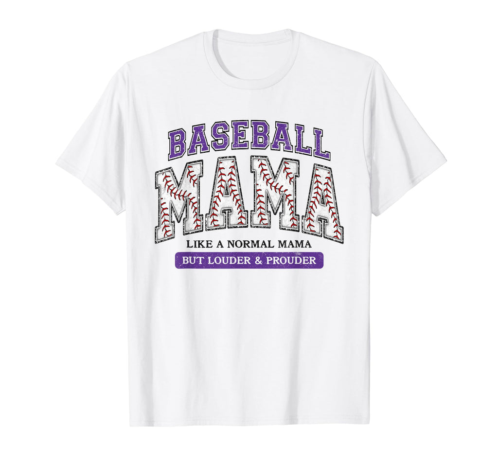 Baseball Mama Purple Like Normal But T-Shirt - Trendy Graphic Men Women - T-Shirt, Sweatshirt, Hoodie