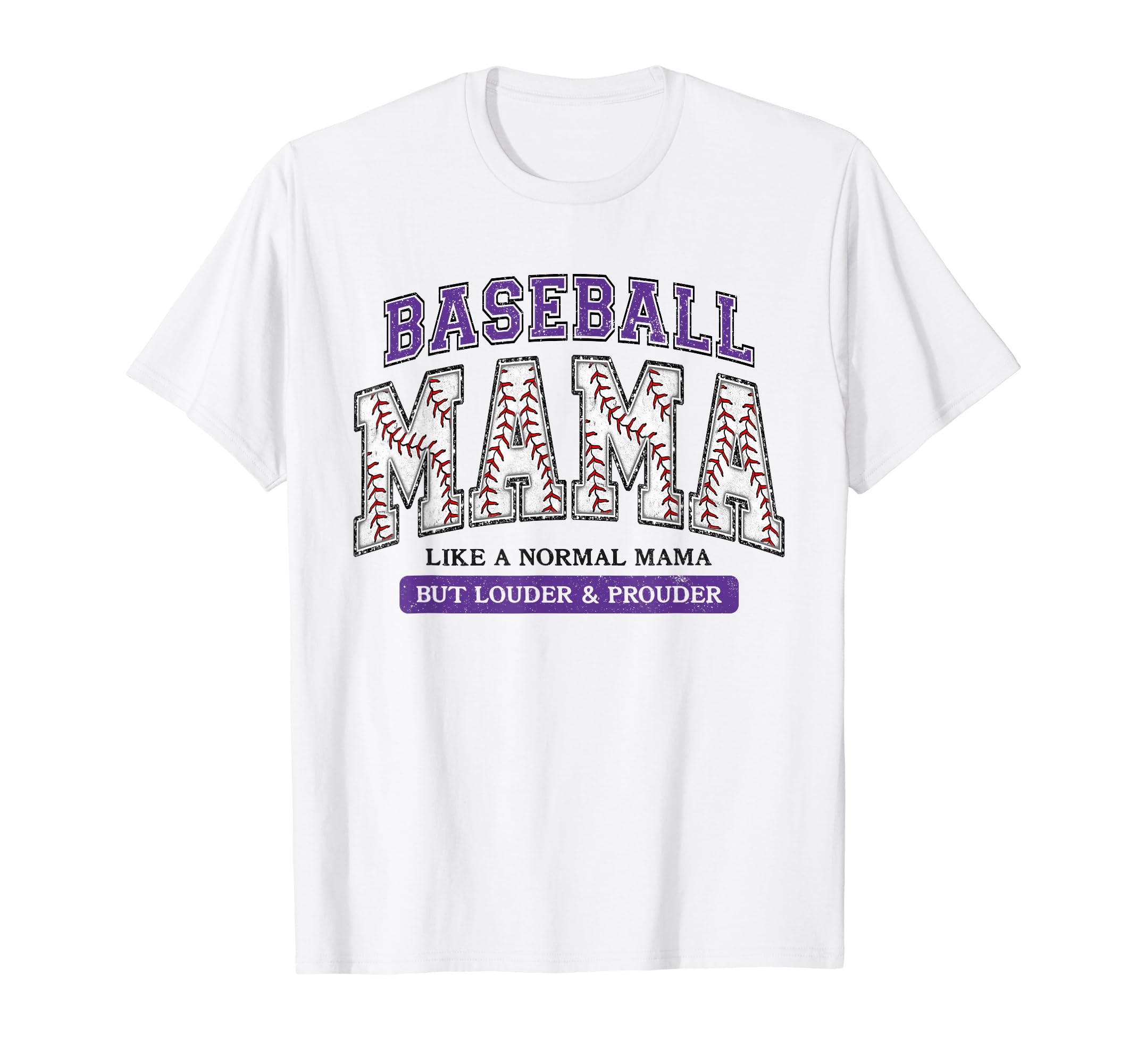 Baseball Mama Purple Like Normal But T-Shirt - Trendy Graphic Men Women - T-Shirt, Sweatshirt, Hoodie