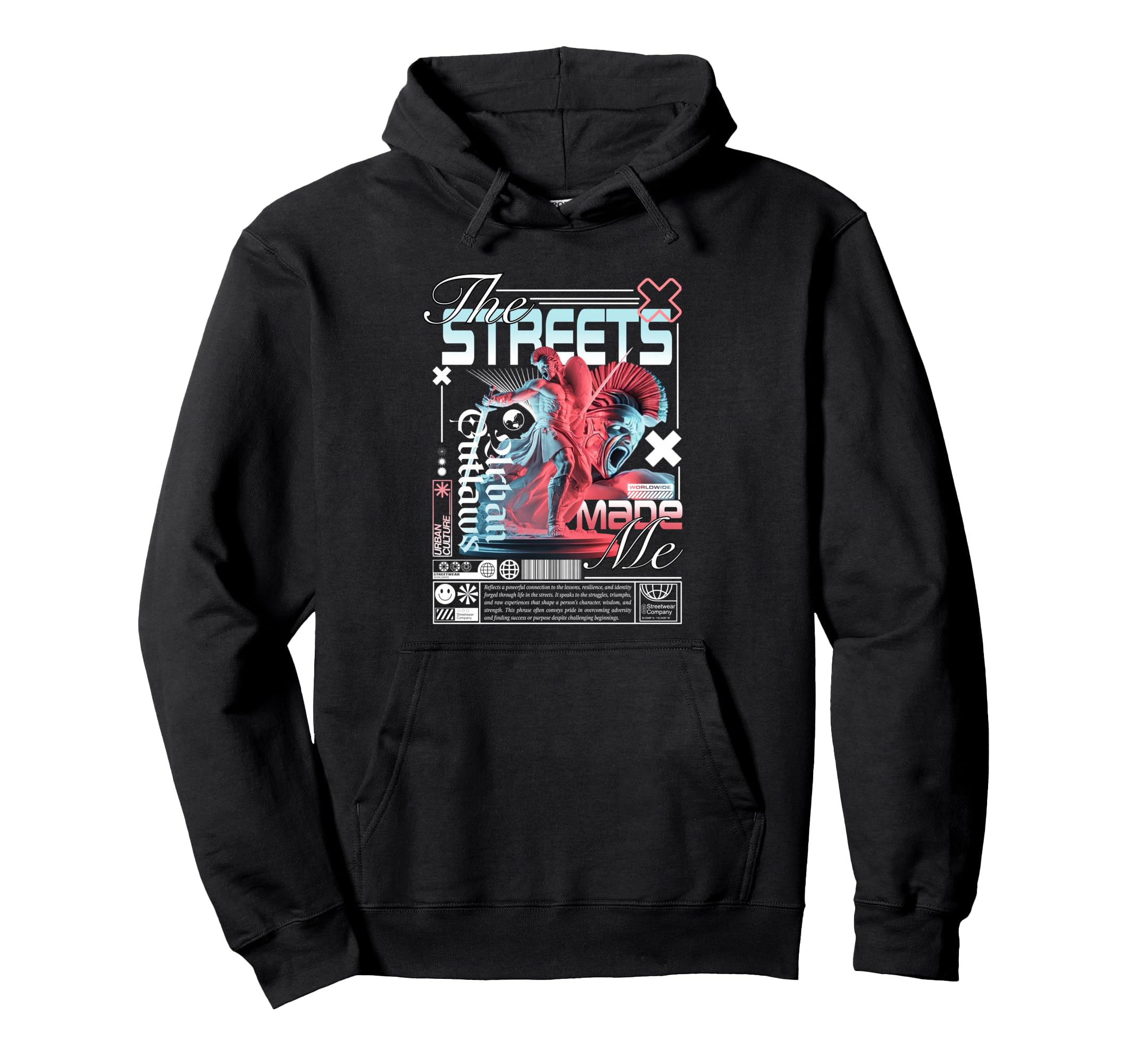 Y2K Streets Bold Urban Graffiti Aesthetic Hoodie - Graphic Print for Adults - T-Shirt, Sweatshirt, Hoodie