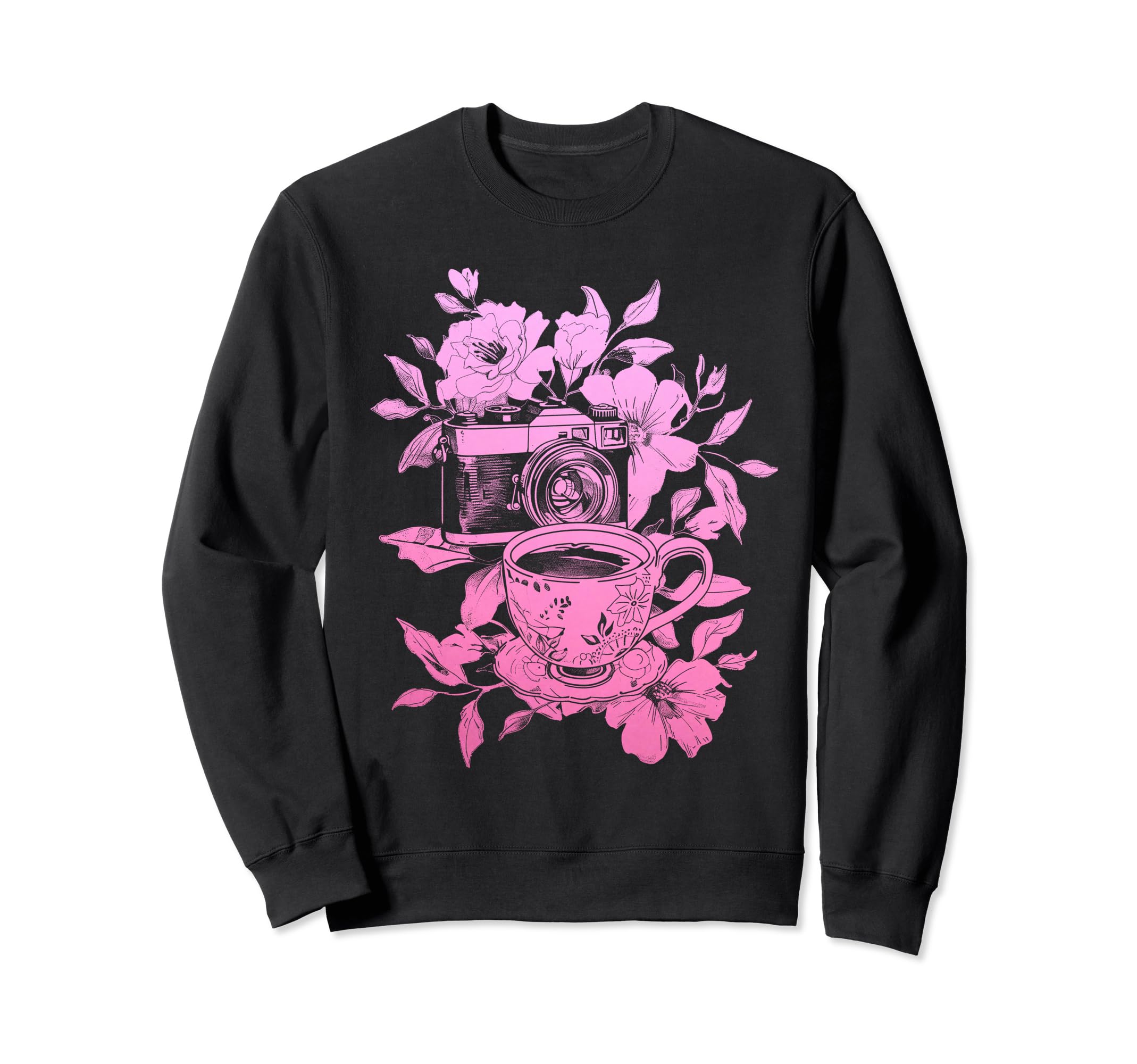Photographer Coffee Camera Sweatshirt - Casual Everyday Wear Men Women - T-Shirt, Sweatshirt, Hoodie