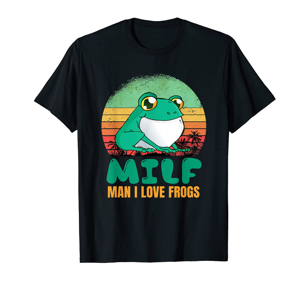 I Love Frogs Amphibian Sunset Funny T-Shirt - Minimalist Print for Adults - T-Shirt, Sweatshirt, Hoodie