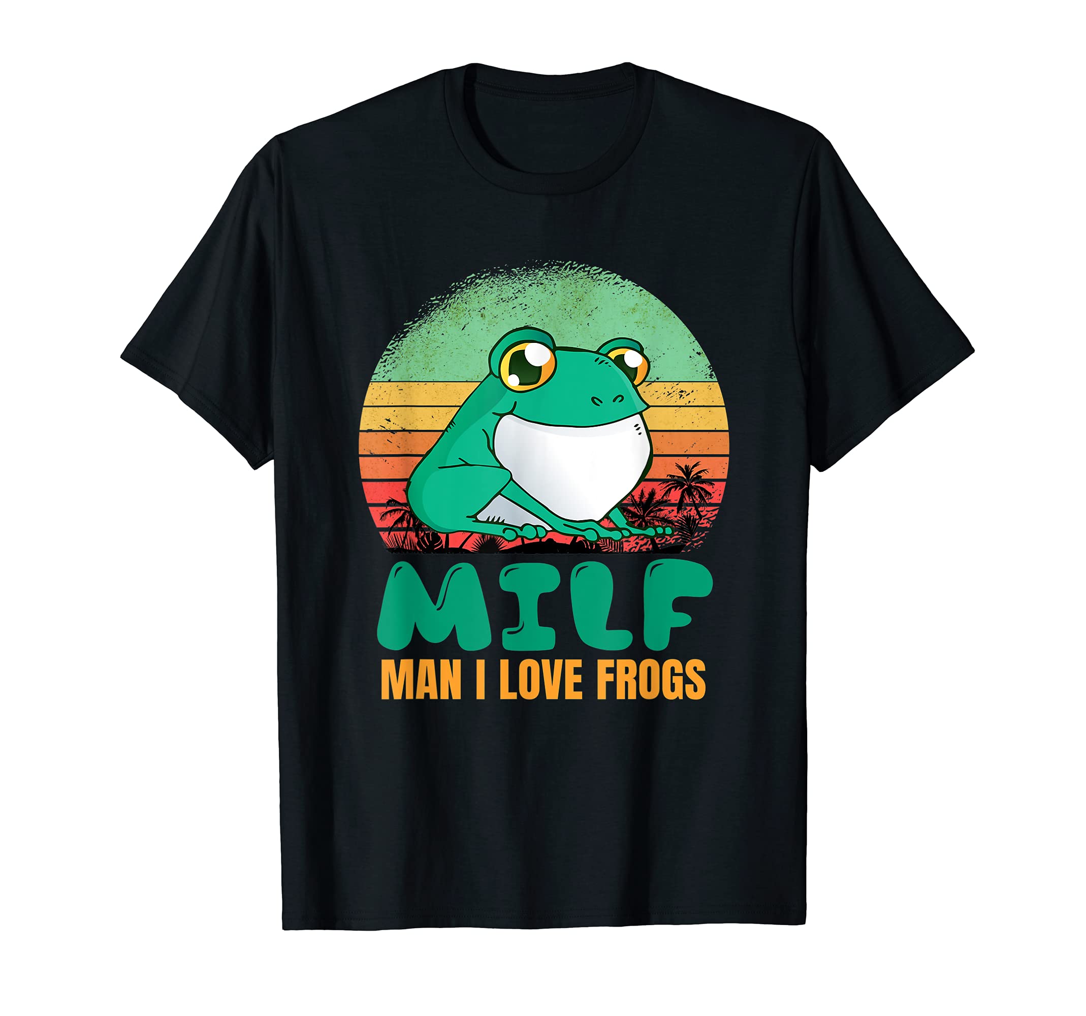 I Love Frogs Amphibian Sunset Funny T-Shirt - Minimalist Print for Adults - T-Shirt, Sweatshirt, Hoodie