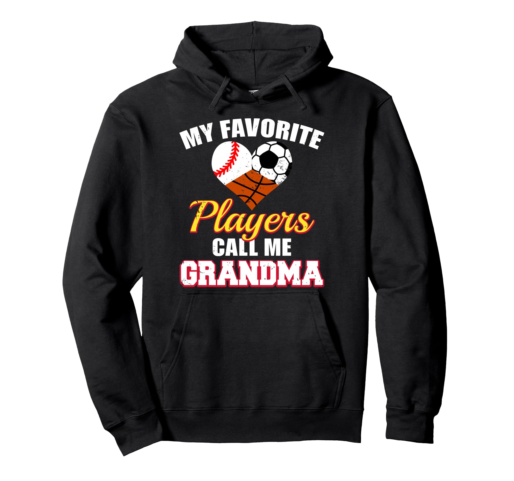 My Favorite Players Baseball Soccer Hoodie - Fun Novelty Design for Adults - T-Shirt, Sweatshirt, Hoodie