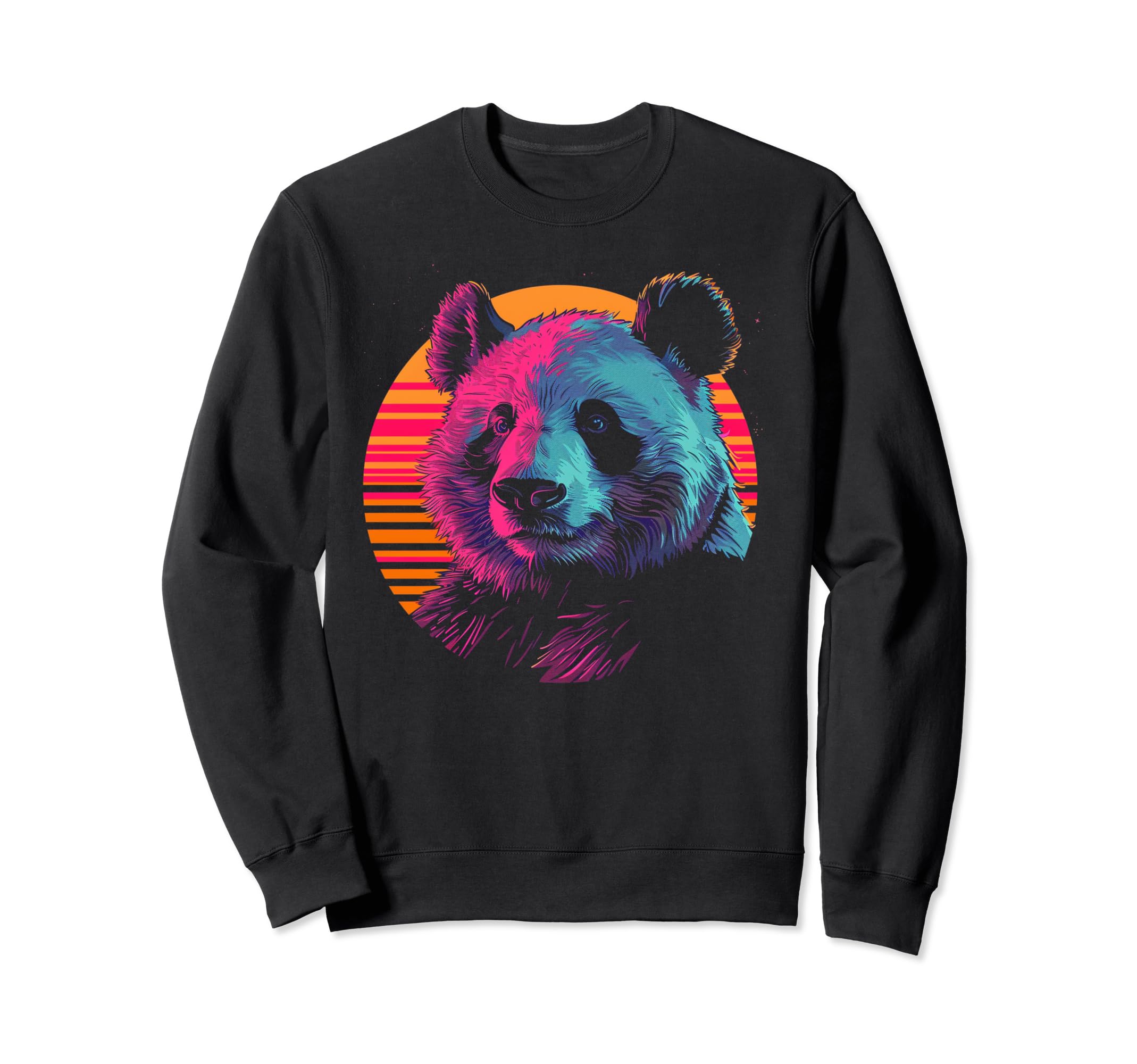 Panda Vaporwave Aesthetic Synthwave Sweatshirt - Trendy Graphic Men Women - T-Shirt, Sweatshirt, Hoodie