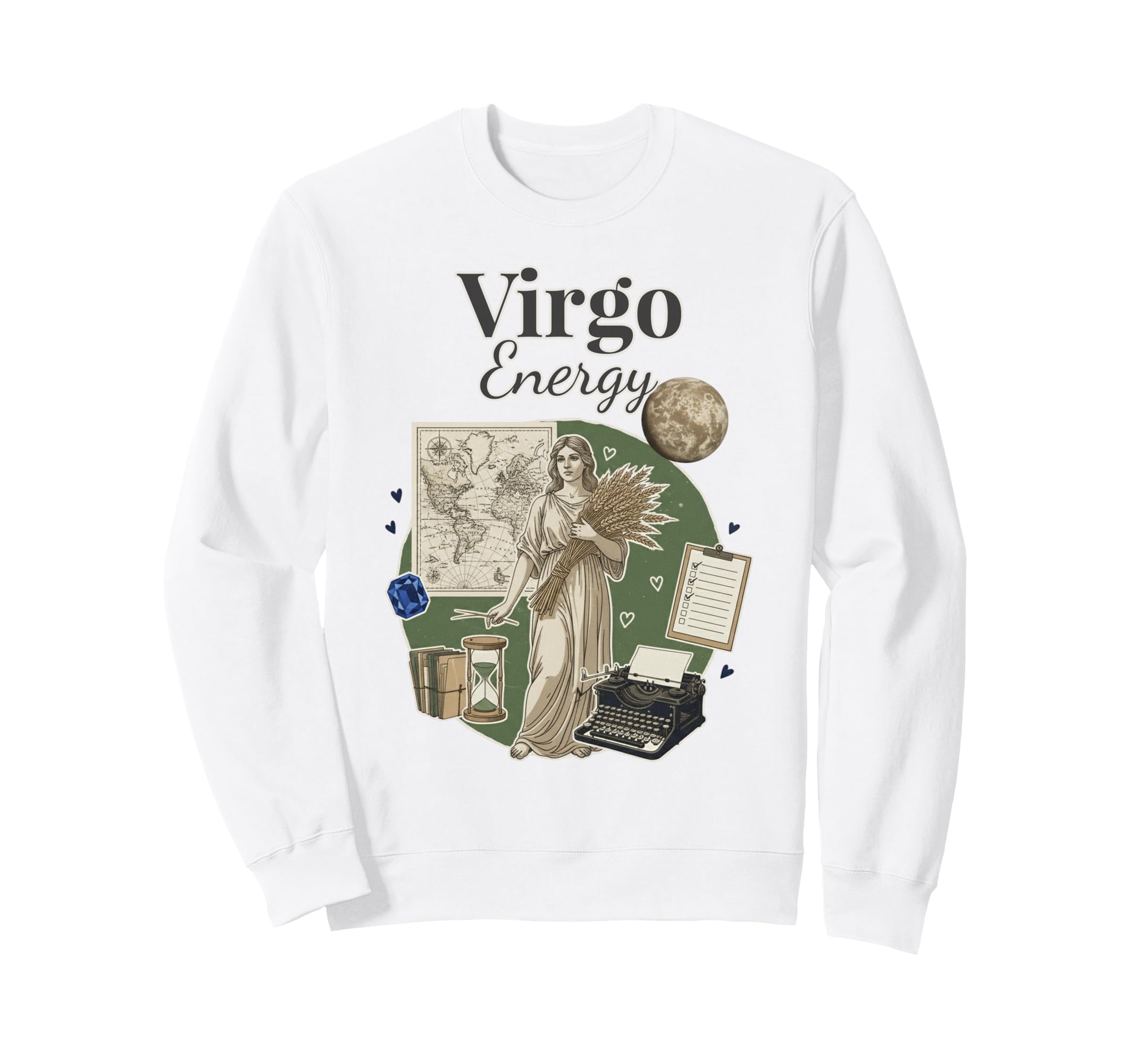 Virgo Energy Zodiac Birthday Y2K Sweatshirt - Graphic Print Unisex - T-Shirt, Sweatshirt, Hoodie