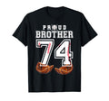 Proud Brother Baseball Player Number 74 T-Shirt - Novelty Apparel Unisex - T-Shirt, Sweatshirt, Hoodie