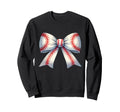 Coquette Baseball Bow Baseball Sweatshirt - Fun Novelty Design for Adults - T-Shirt, Sweatshirt, Hoodie