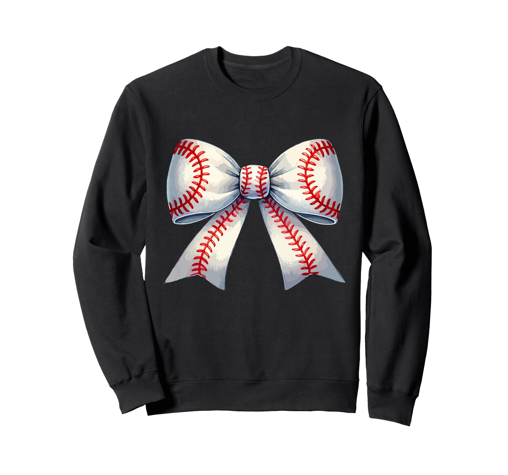 Coquette Baseball Bow Baseball Sweatshirt - Fun Novelty Design for Adults - T-Shirt, Sweatshirt, Hoodie