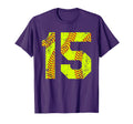 Softball 15 Jersey Number T-Shirt - Fun Novelty Design Men Women - T-Shirt, Sweatshirt, Hoodie