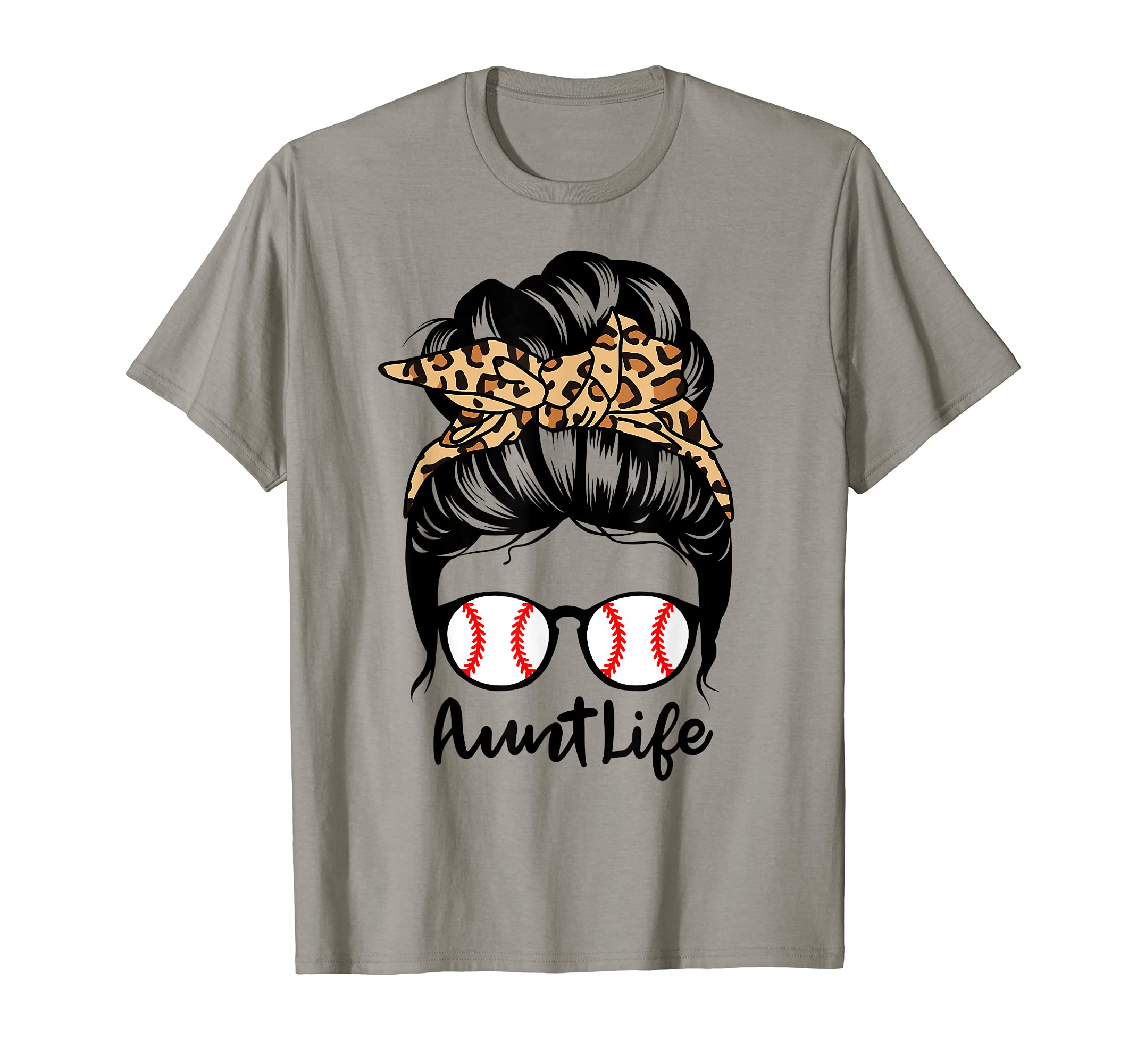 Aunt Life Messy Bun Hair Funny T-Shirt - Trendy Graphic for Adults - T-Shirt, Sweatshirt, Hoodie
