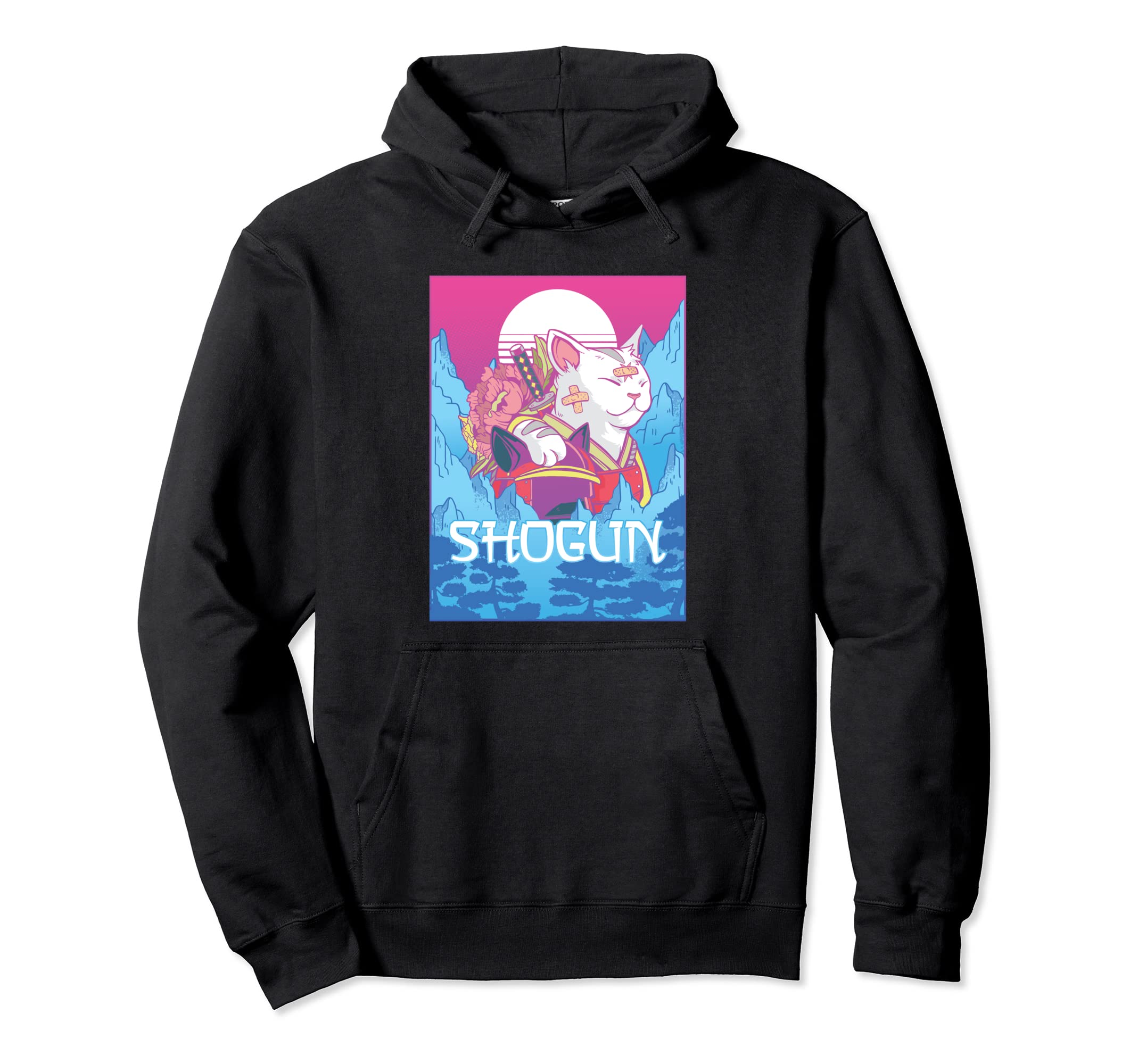 Japanese Aesthetic Shogun Mountains Otaku Hoodie - Graphic Print Unisex - T-Shirt, Sweatshirt, Hoodie