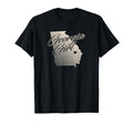 Georgia Distressed State Outline Womens T-Shirt - Unique Graphic for Adults - T-Shirt, Sweatshirt, Hoodie