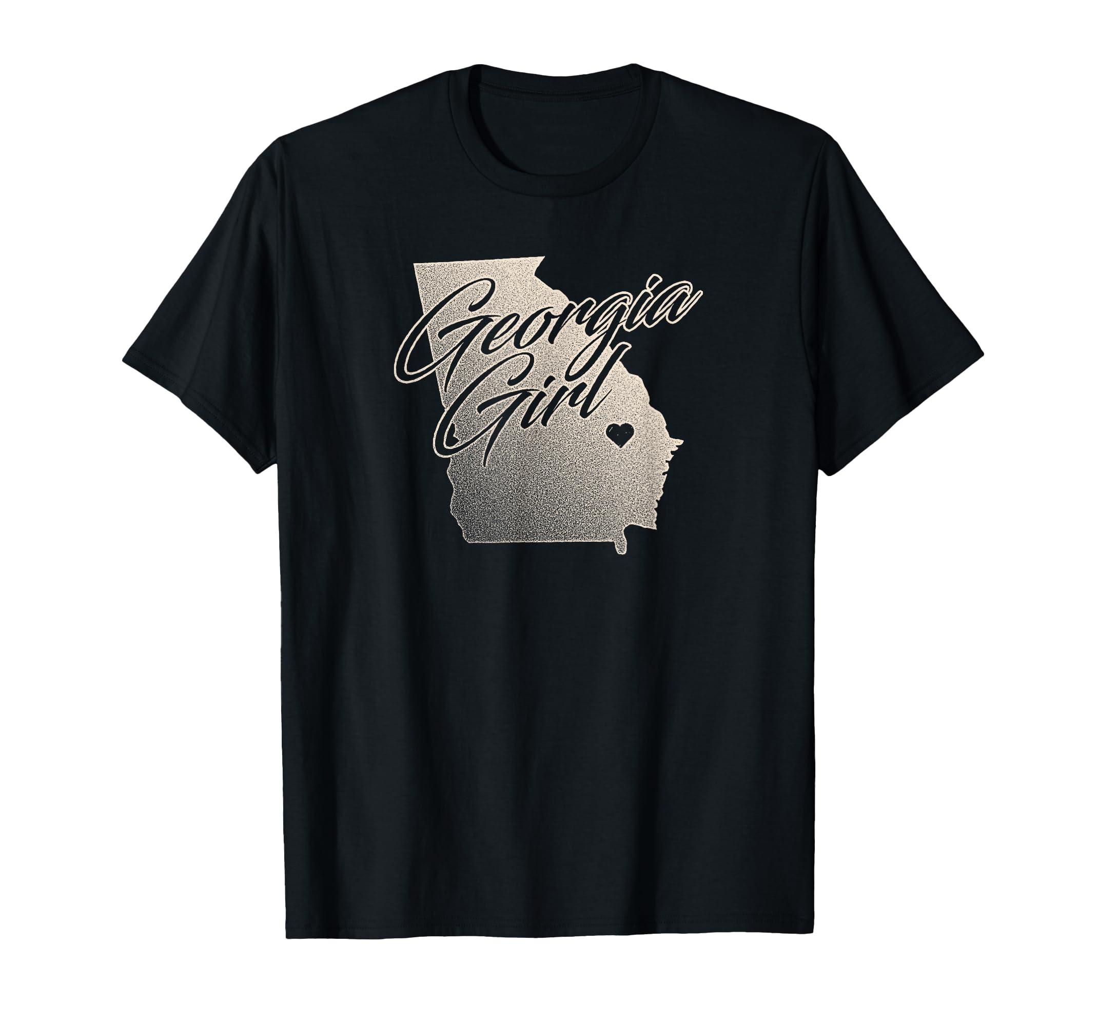 Georgia Distressed State Outline Womens T-Shirt - Unique Graphic for Adults - T-Shirt, Sweatshirt, Hoodie