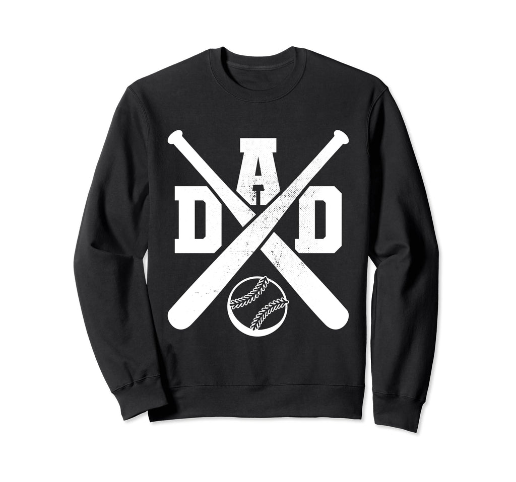 Baseball Dad Funny Sporty Sweatshirt - Minimalist Print for Adults - T-Shirt, Sweatshirt, Hoodie
