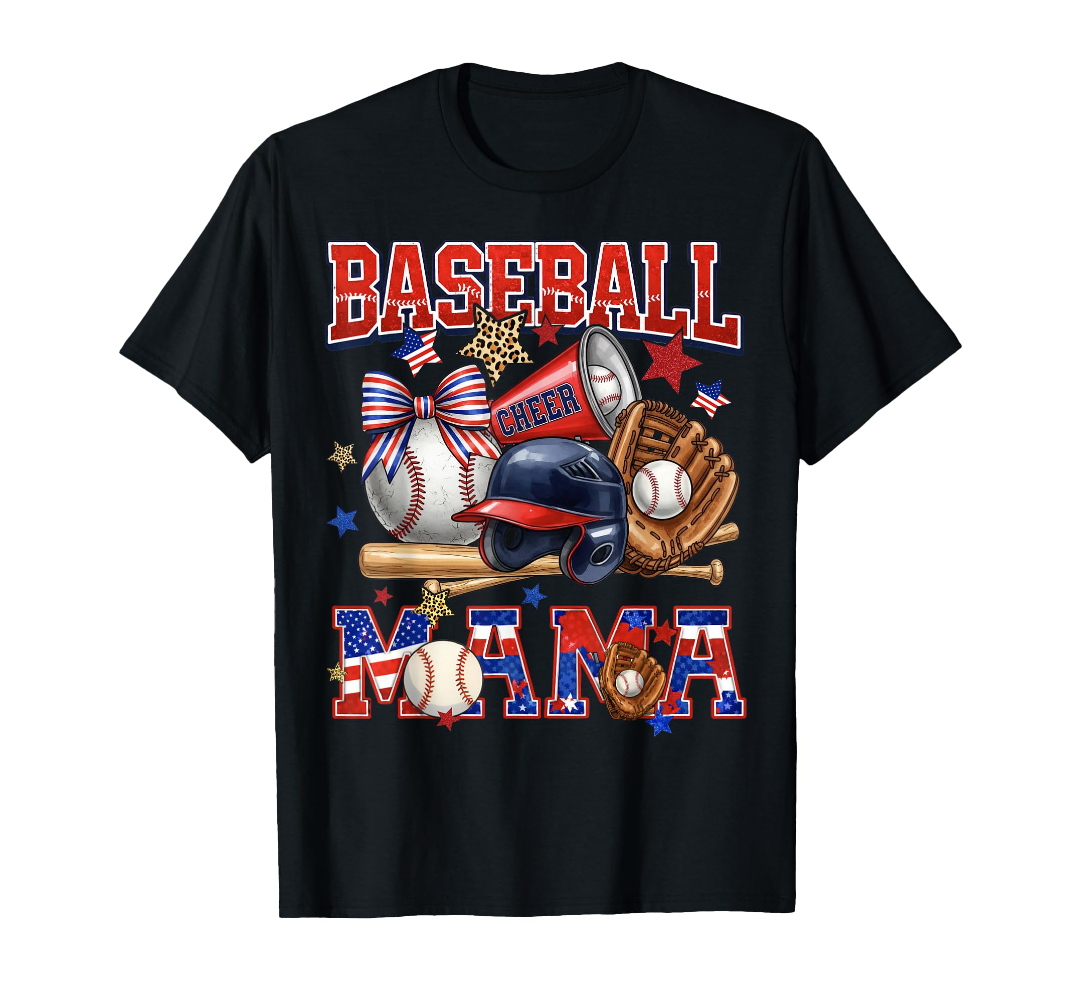 Baseball Mama Cheer Sports Mom Game Day T-Shirt - Unique Graphic Men Women - T-Shirt, Sweatshirt, Hoodie