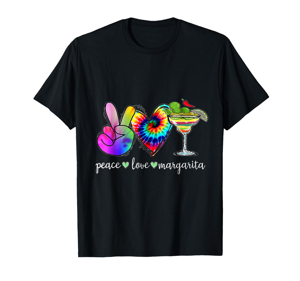 Peace Love Margaritas Tie Dye T-Shirt - Fun Novelty Design for Adults - T-Shirt, Sweatshirt, Hoodie