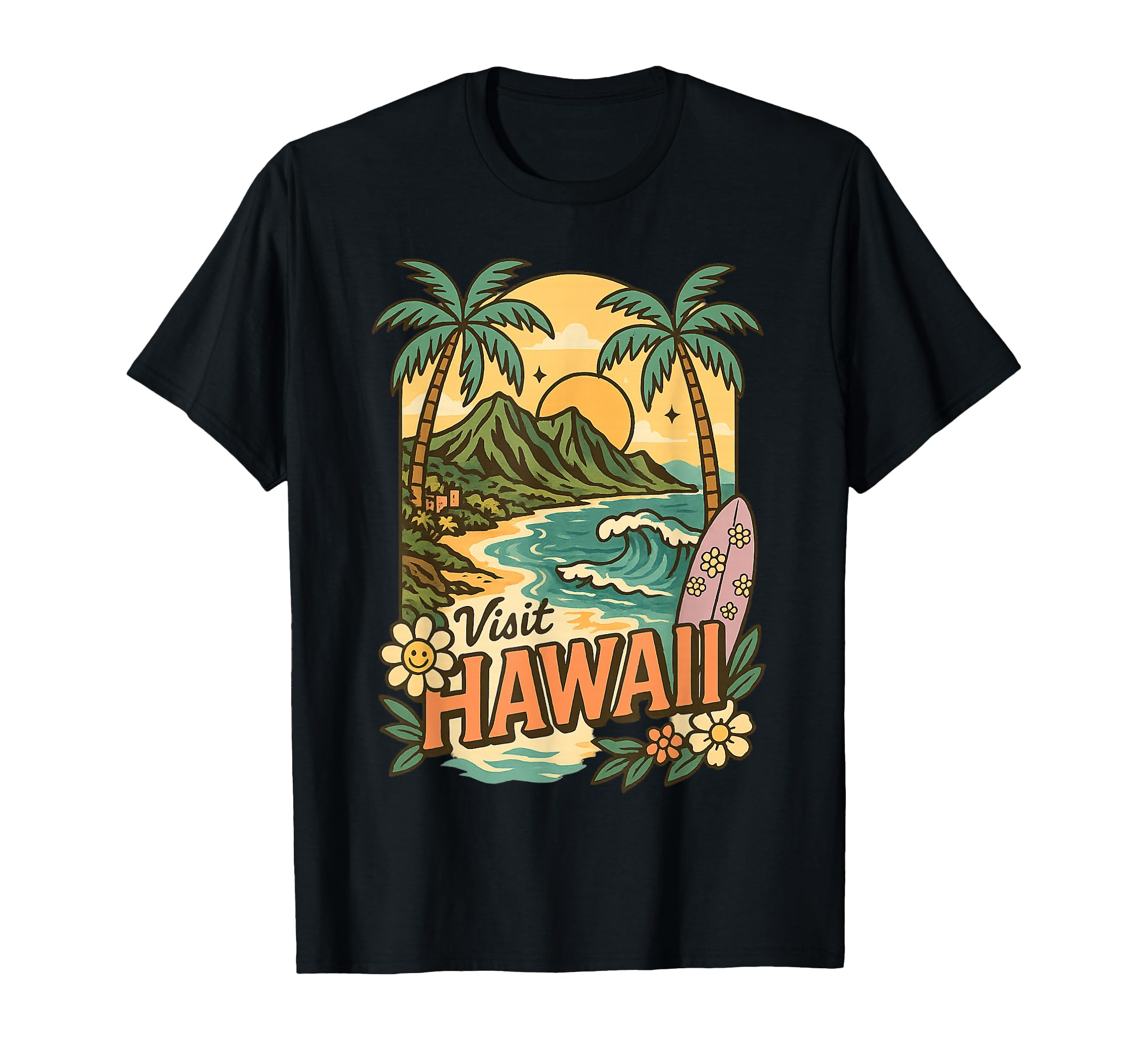 Hawaii Aloha Sunset Beach Vibes T-Shirt - Minimalist Print for Adults - T-Shirt, Sweatshirt, Hoodie